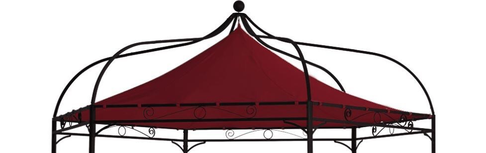 DEGAMO Ersatzdach für Pavillon MODENA, Polyester PVC-beschichtet bordeaux | 04050747621163