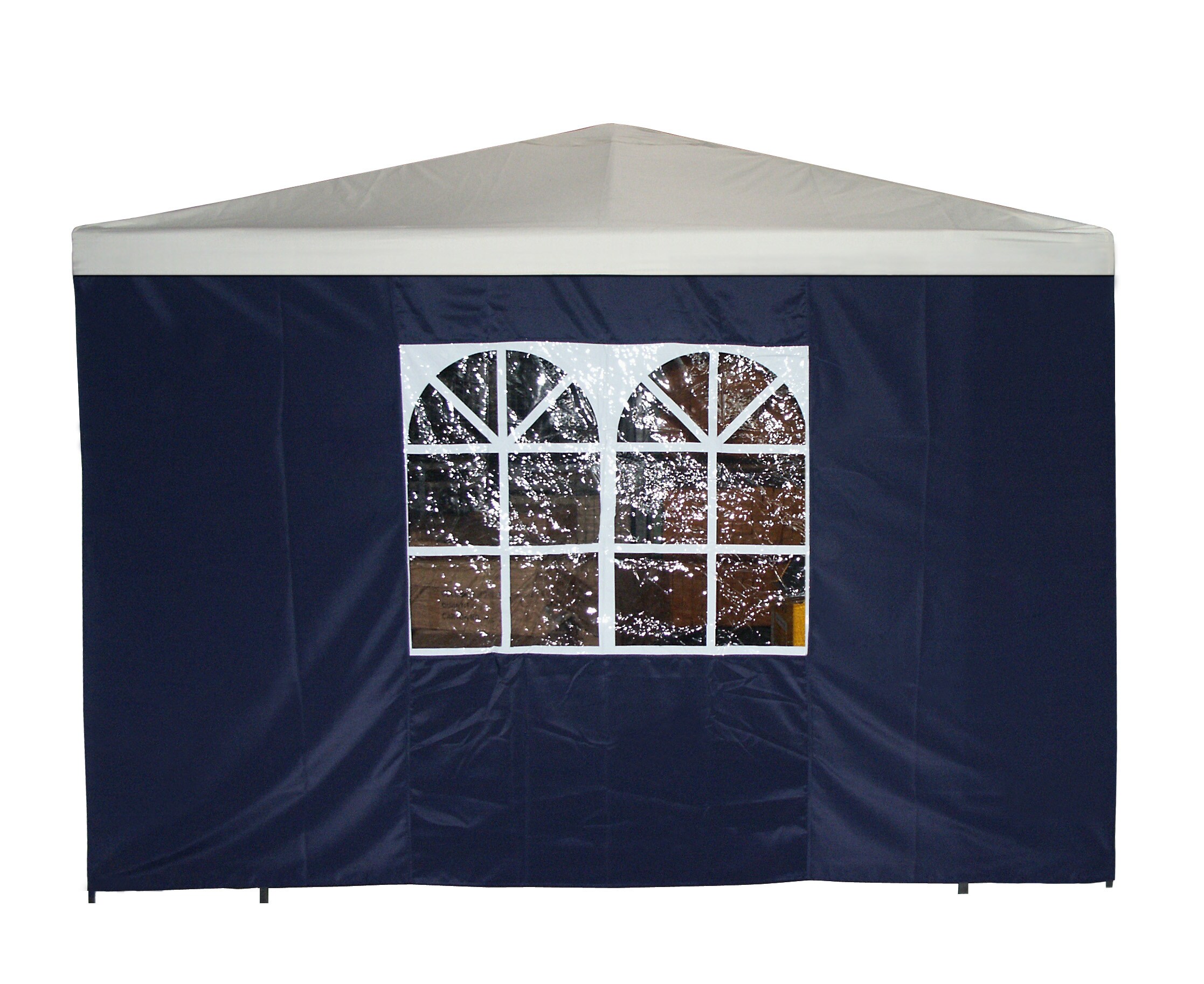 DEGAMO Seitenplane f&uuml;r Pavillon, 3x1,9 Meter, Polyester blau mit Fenster - Bild 1