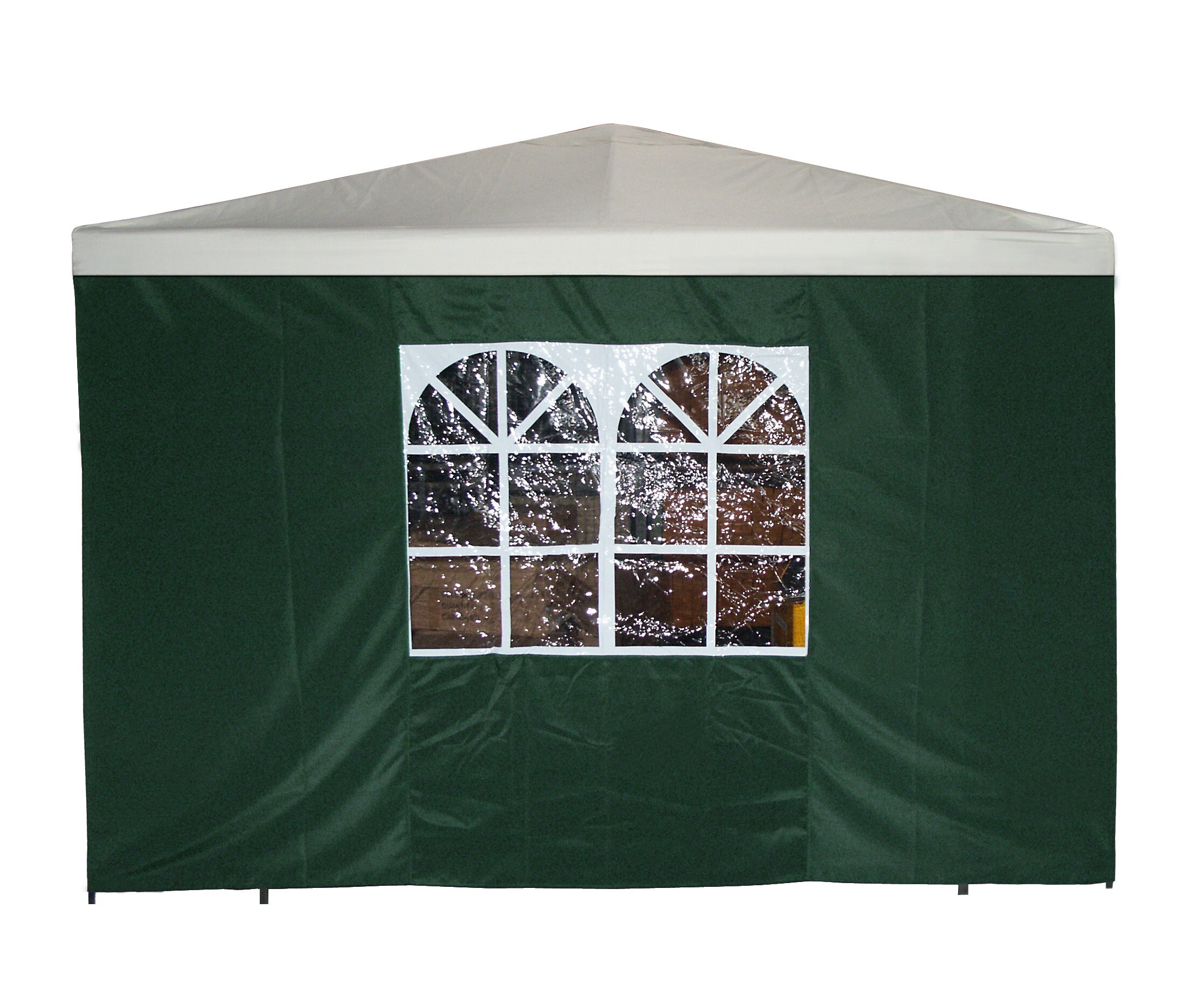 DEGAMO Seitenplane f&uuml;r Pavillon, 3x1,9 Meter, Polyester gr&uuml;n mit Fenster - Bild 1