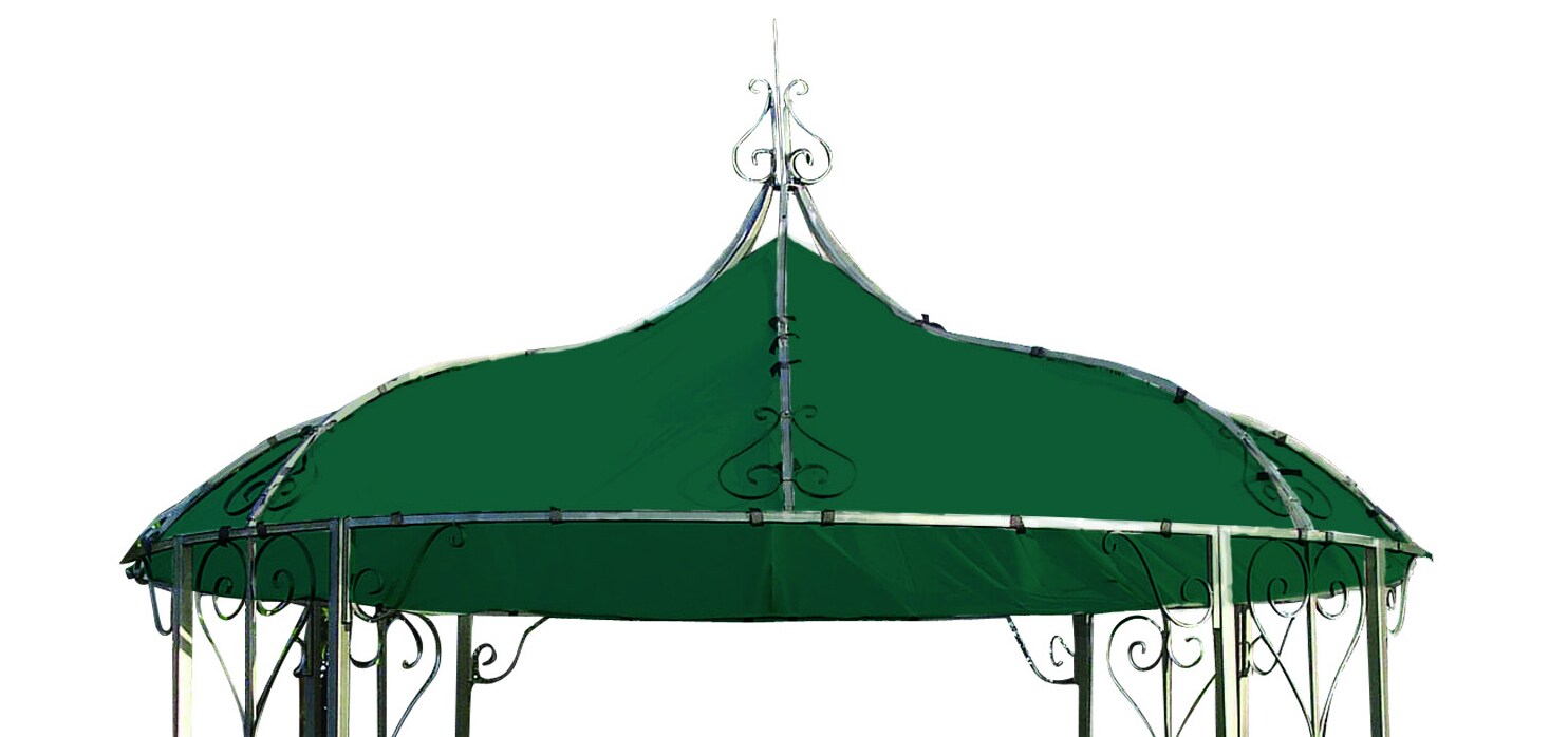 DEGAMO Ersatzdach für Pavillon BURMA, Polyester PVC-beschichtet dunkelgrün | 04050747626137