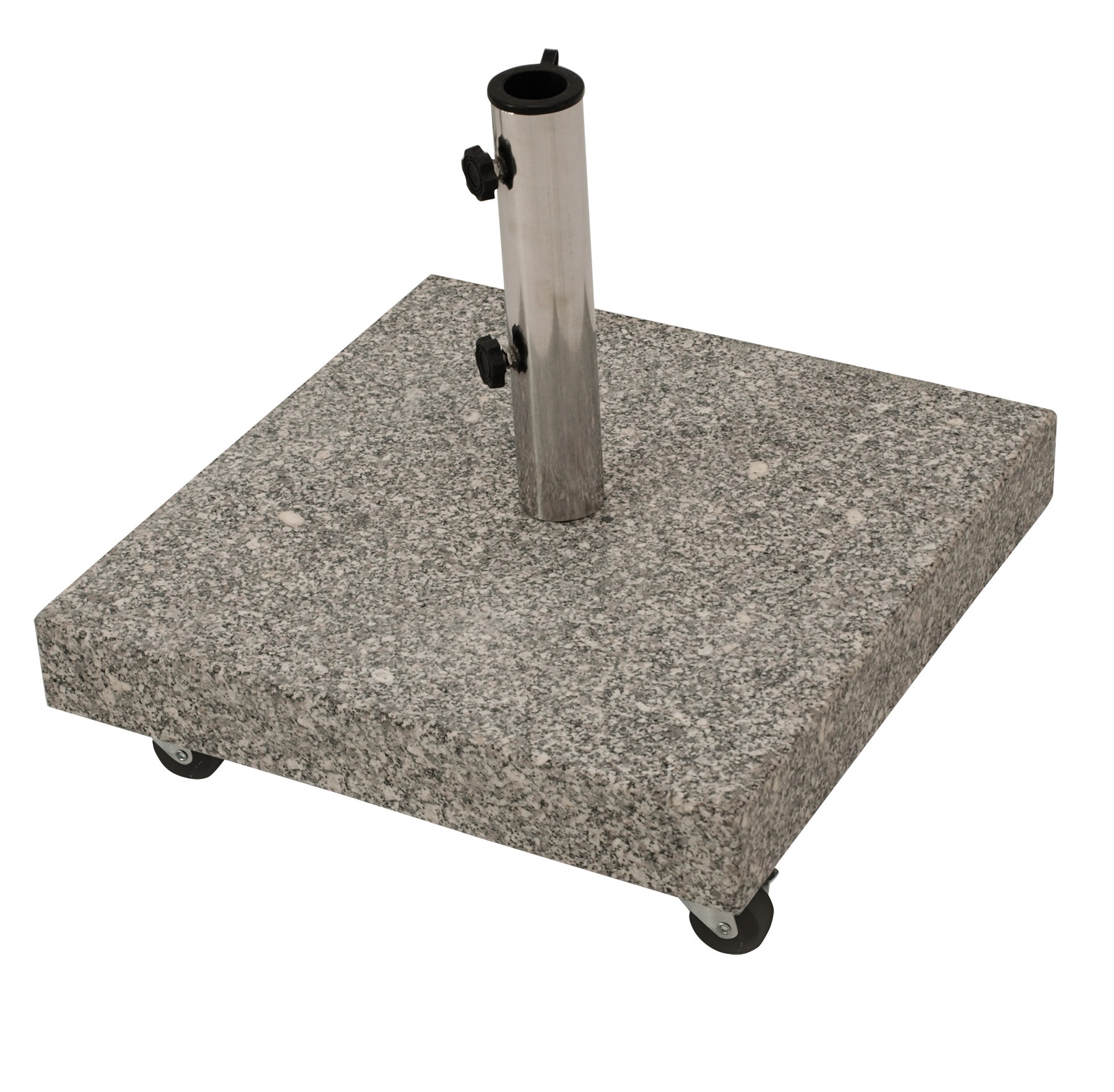 DEGAMO Schirmst&auml;nder 50kg mit Rollen, Granit hellgrau - Bild 1