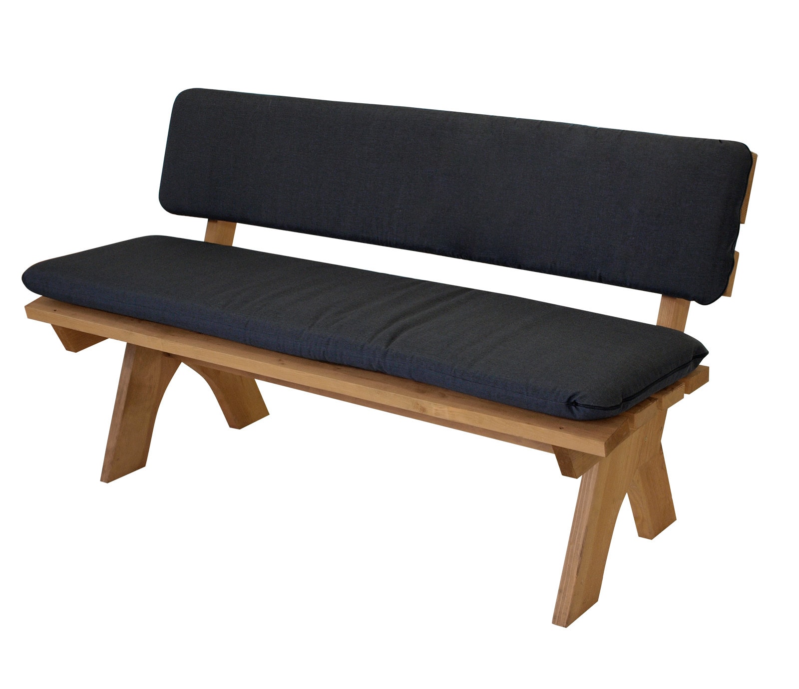 DEGAMO Auflagenset ARIZONA f&uuml;r Bank 3-sitzer, anthrazit, 2-teilig - Bild 1