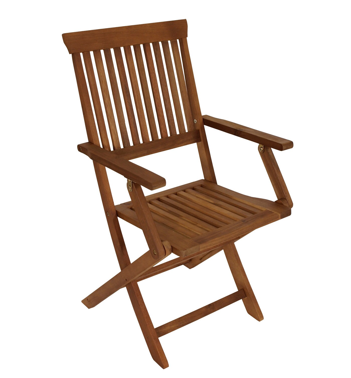 DEGAMO Klappstuhl mit Armlehnen TOBAGO 4-er Set, Akazie geölt | 04050747984350