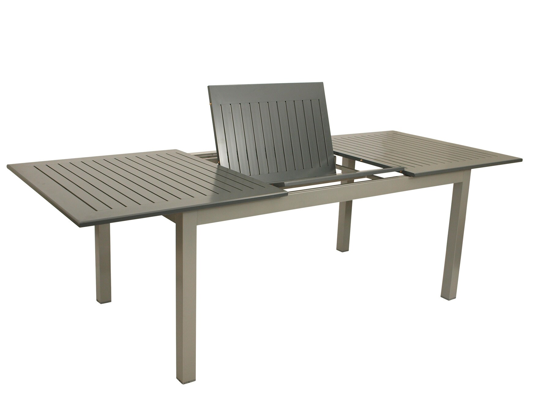 DEGAMO Ausziehtisch BAJAZZO 175/245x100cm, Aluminium silbergrau/grau - Bild 1