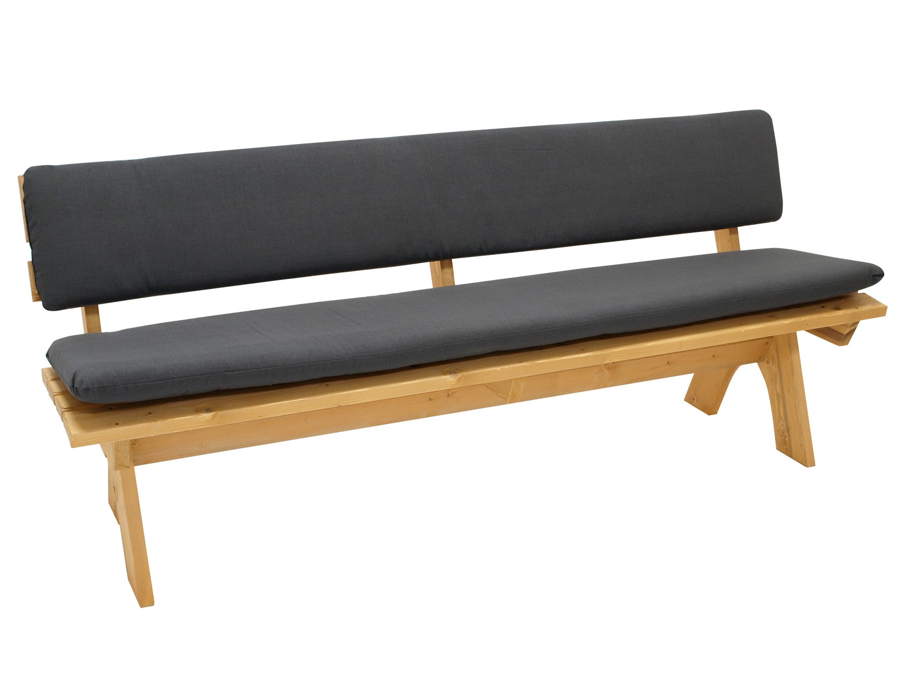 DEGAMO Auflagenset ARIZONA f&uuml;r Bank 4-sitzer 195cm, anthrazit, 2-teilig - Bild 1