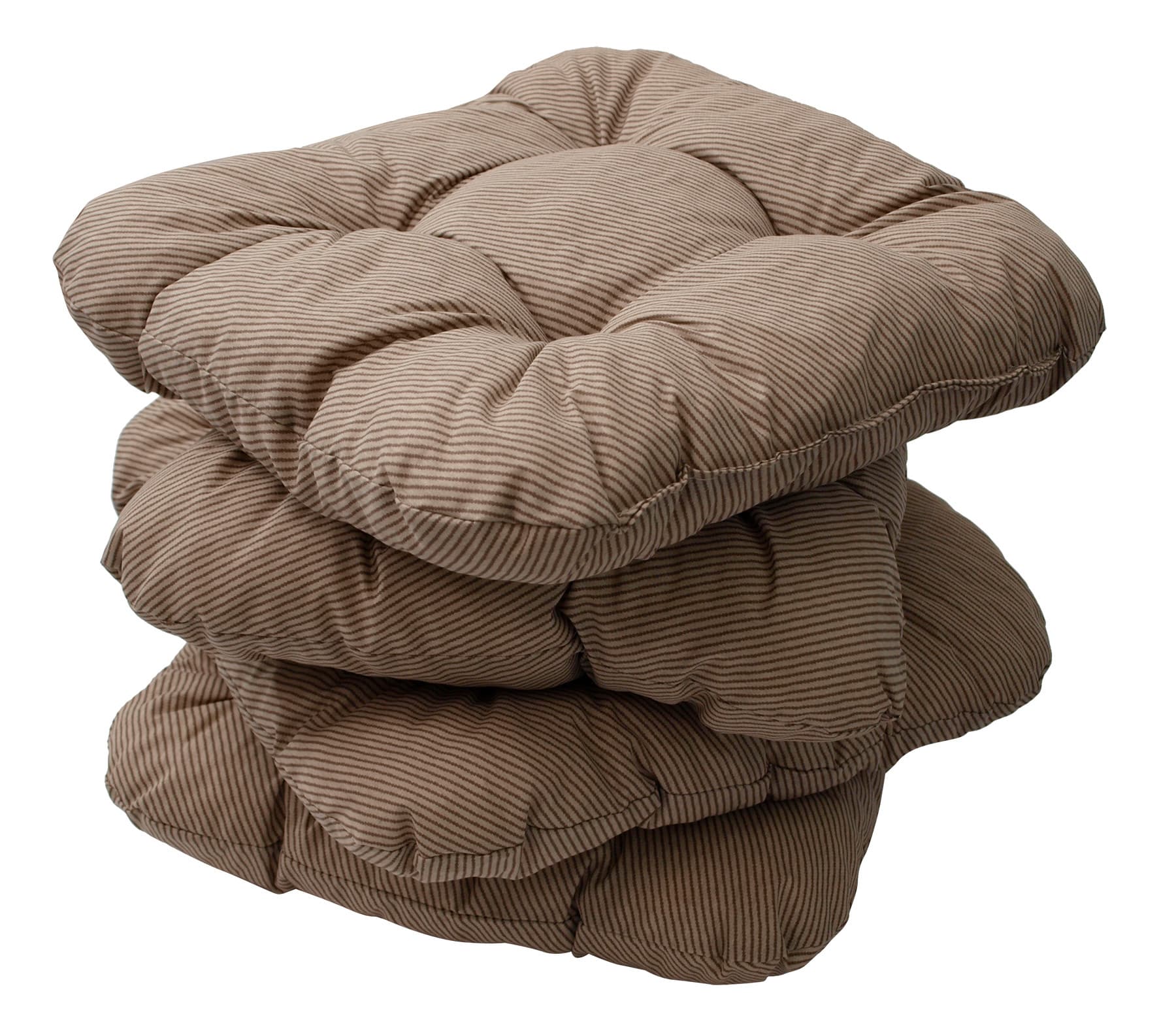 DEGAMO Sitzkissen SUSA 38x38cm, taupefarben gestreift - Bild 1