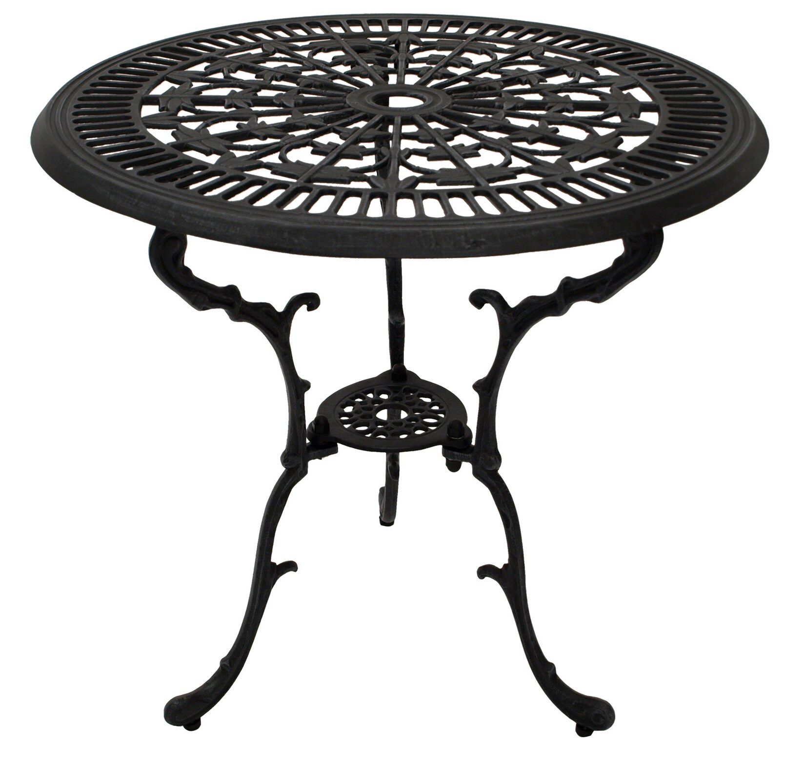 DEGAMO Tisch Jugendstil 70cm rund, Aluguss grau antik | 04050747211142
