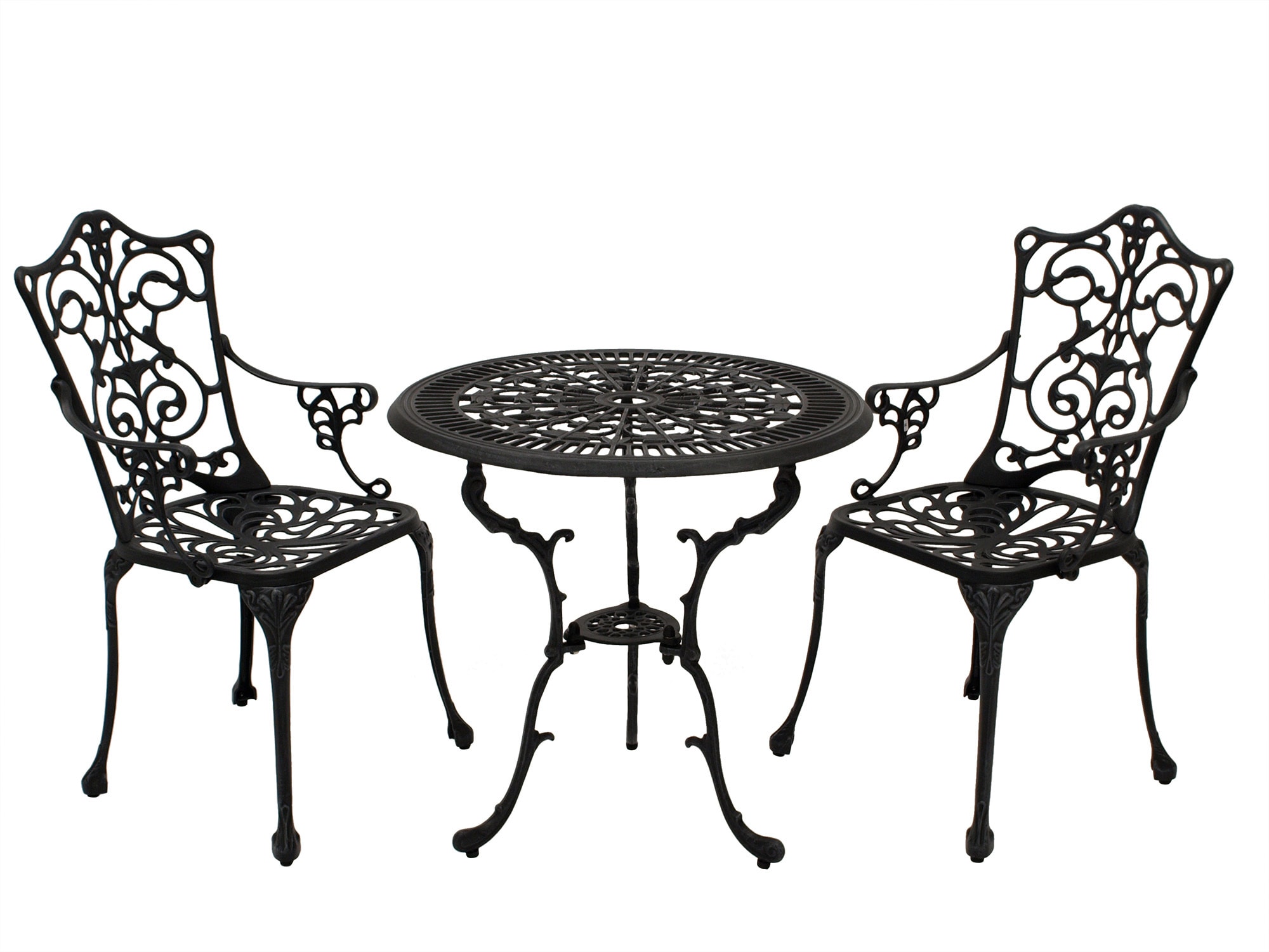 DEGAMO Bistroset Jugendstil 3-teilig, Aluguss grau antik - Bild 1