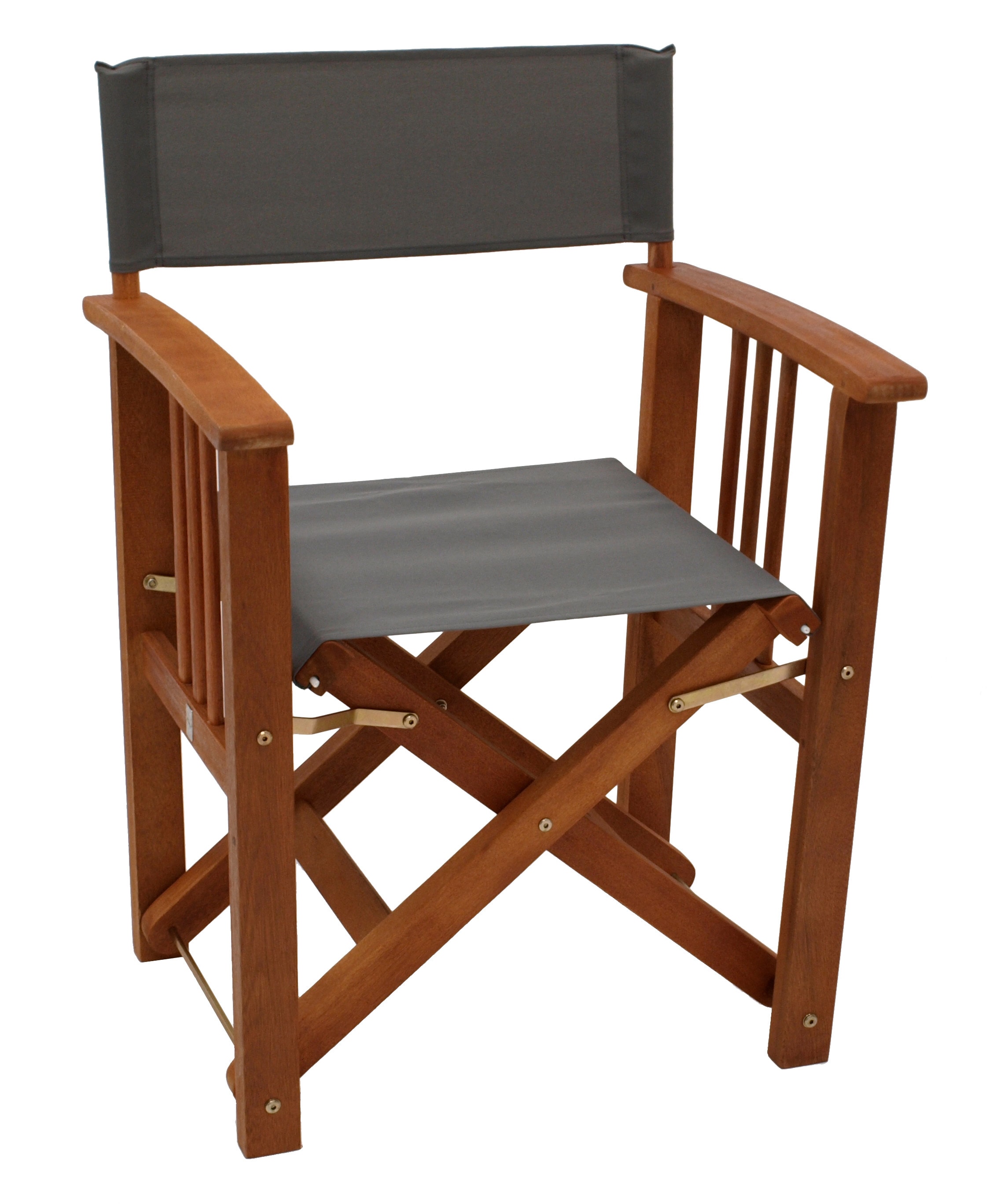 DEGAMO XL Regiesessel CALIFORNIA, Eukalyptusholz, Bezug grau, extra stabil - Bild 1