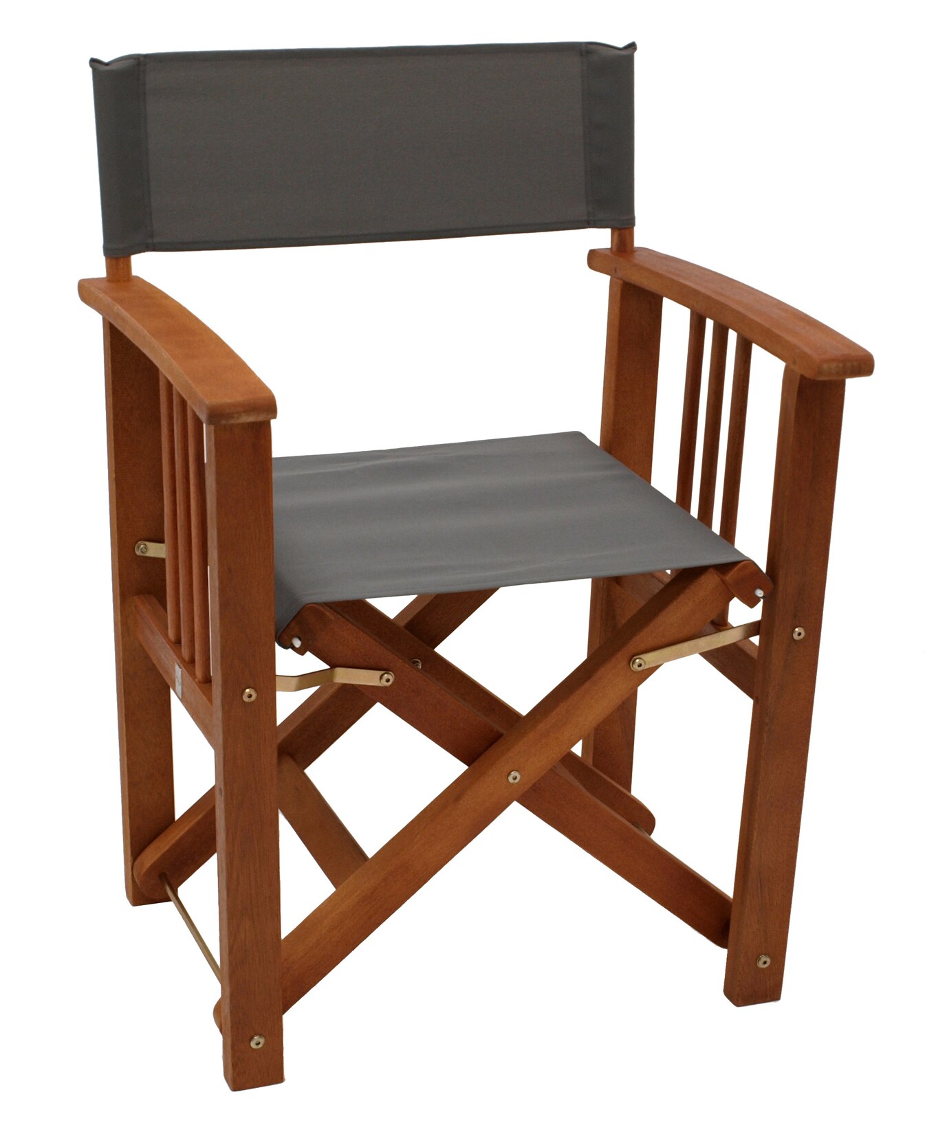 DEGAMO XL Regiesessel CALIFORNIA, Eukalyptusholz, Bezug grau, extra stabil | 04050747883738