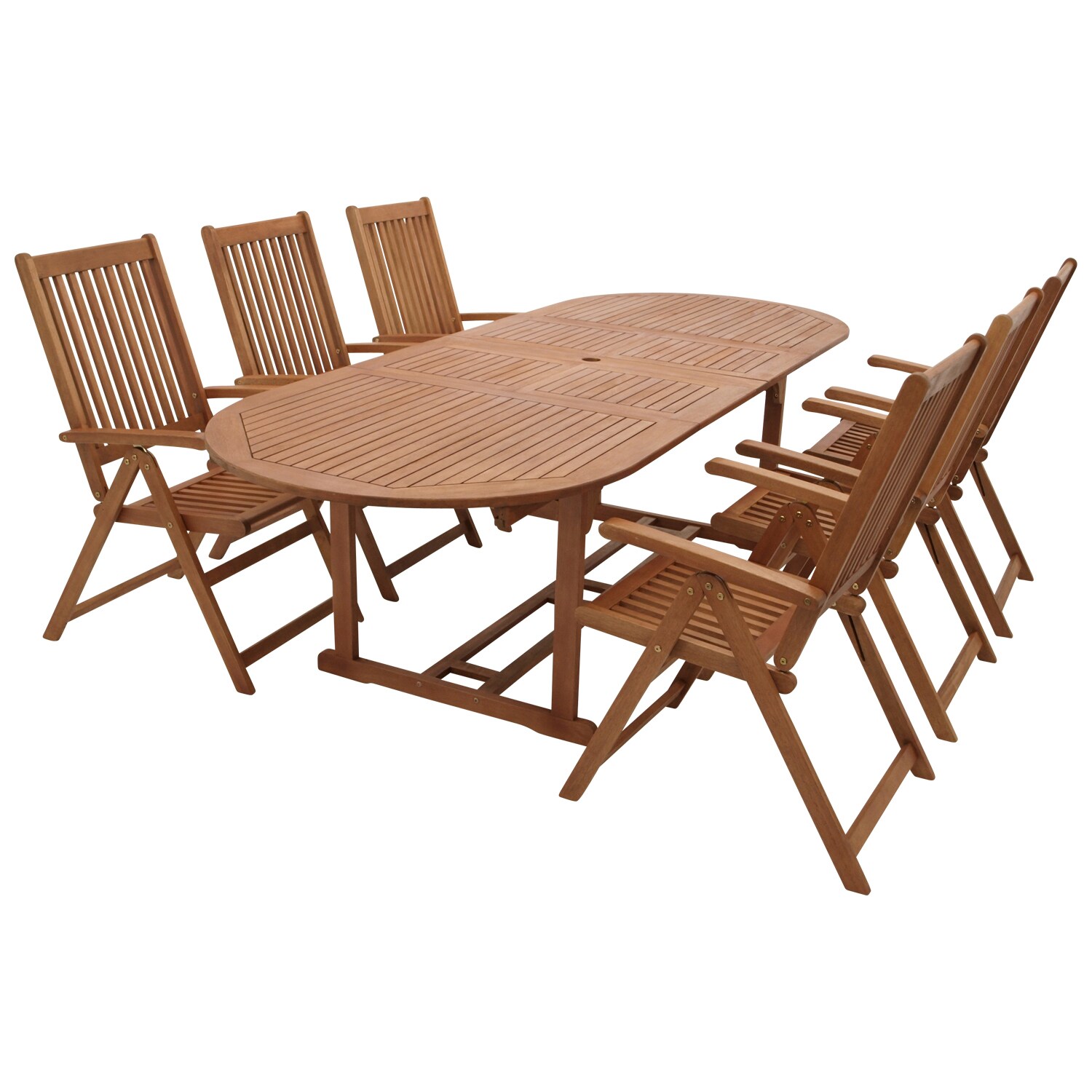 DEGAMO Garnitur LAGO 7-teilig, Eukalyptus geölt | 04050747983742