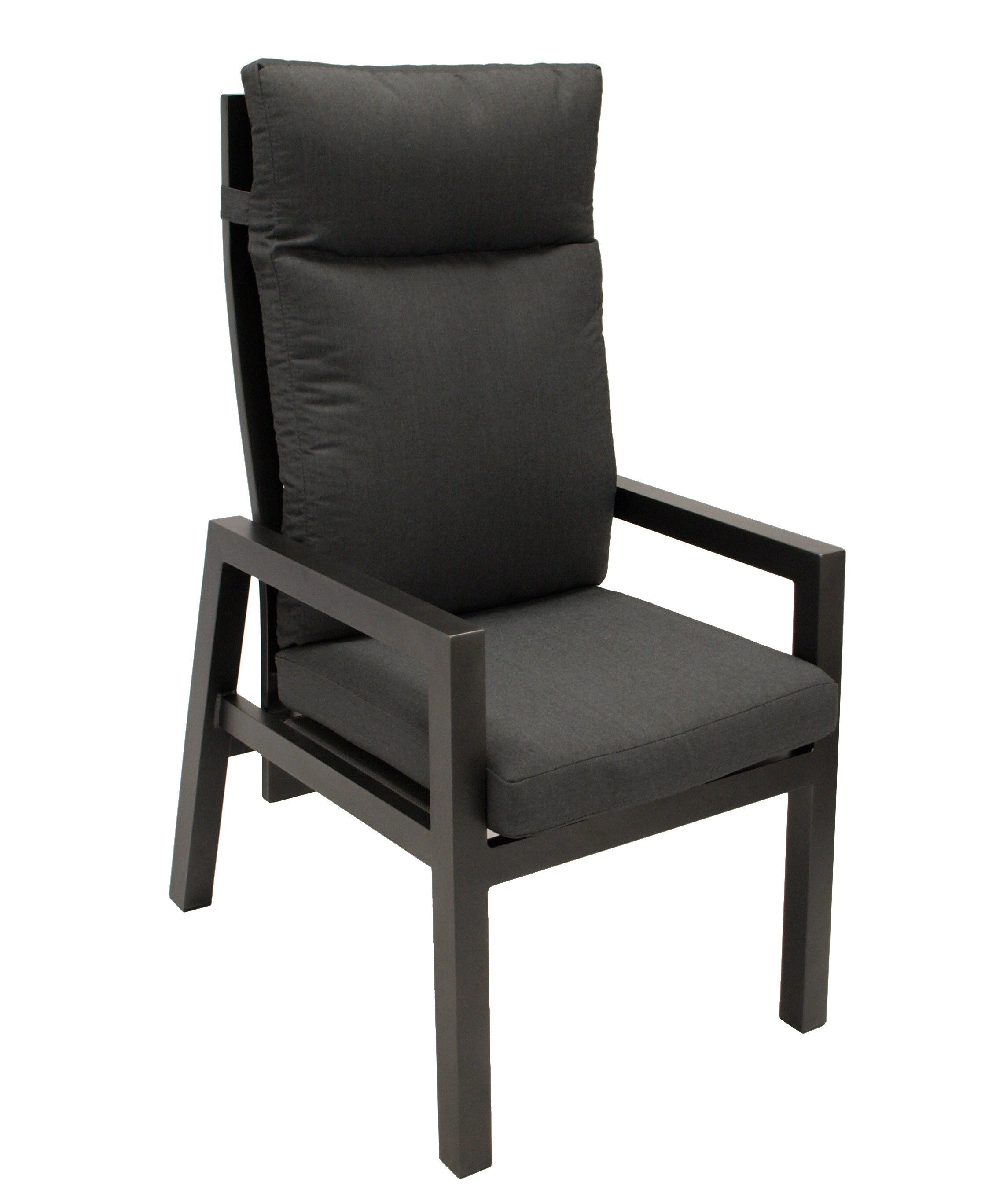 DEGAMO Sessel MANCIANO Hochlehner, Aluminium dunkelgrau mit Polster, stufenlos verstellbar, 2 St&uuml;ck - Bild 1