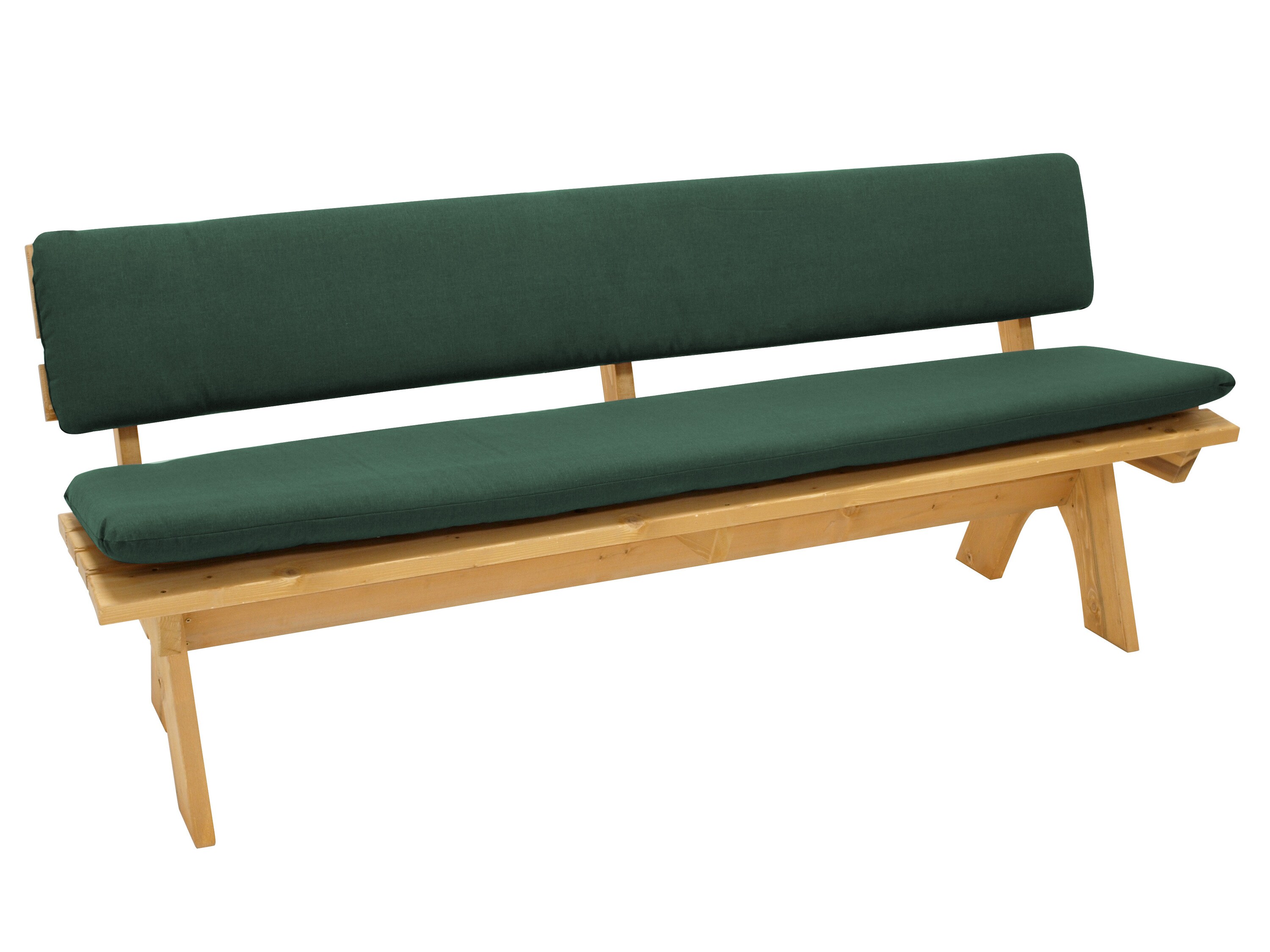 DEGAMO Auflagenset DALLAS f&uuml;r Bank 4-sitzer 195cm, dunkelgr&uuml;n, 2-teilig - Bild 1