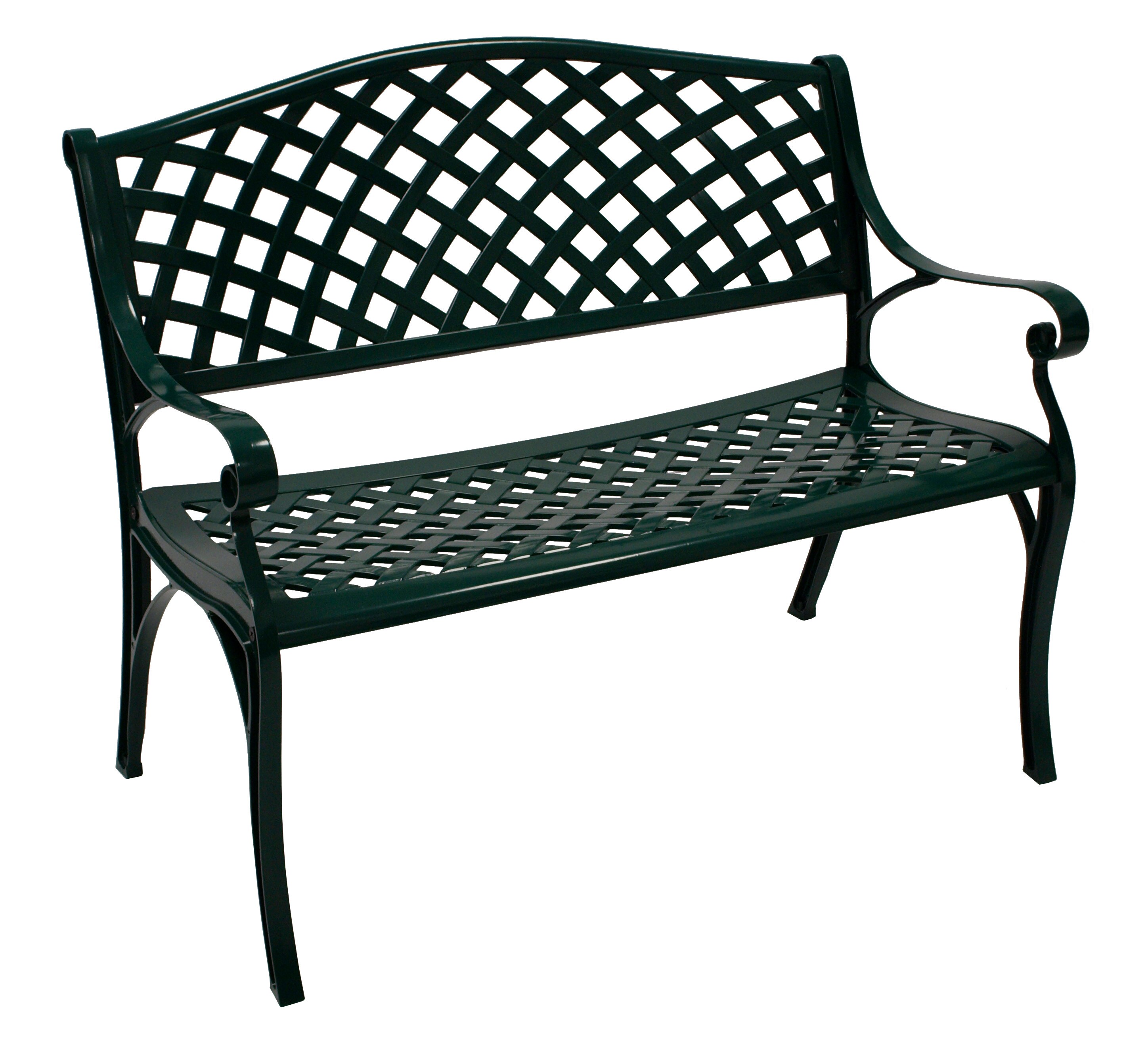 DEGAMO Bank OXFORD 2-sitzer, Aluguss dunkelgr&uuml;n - Bild 1