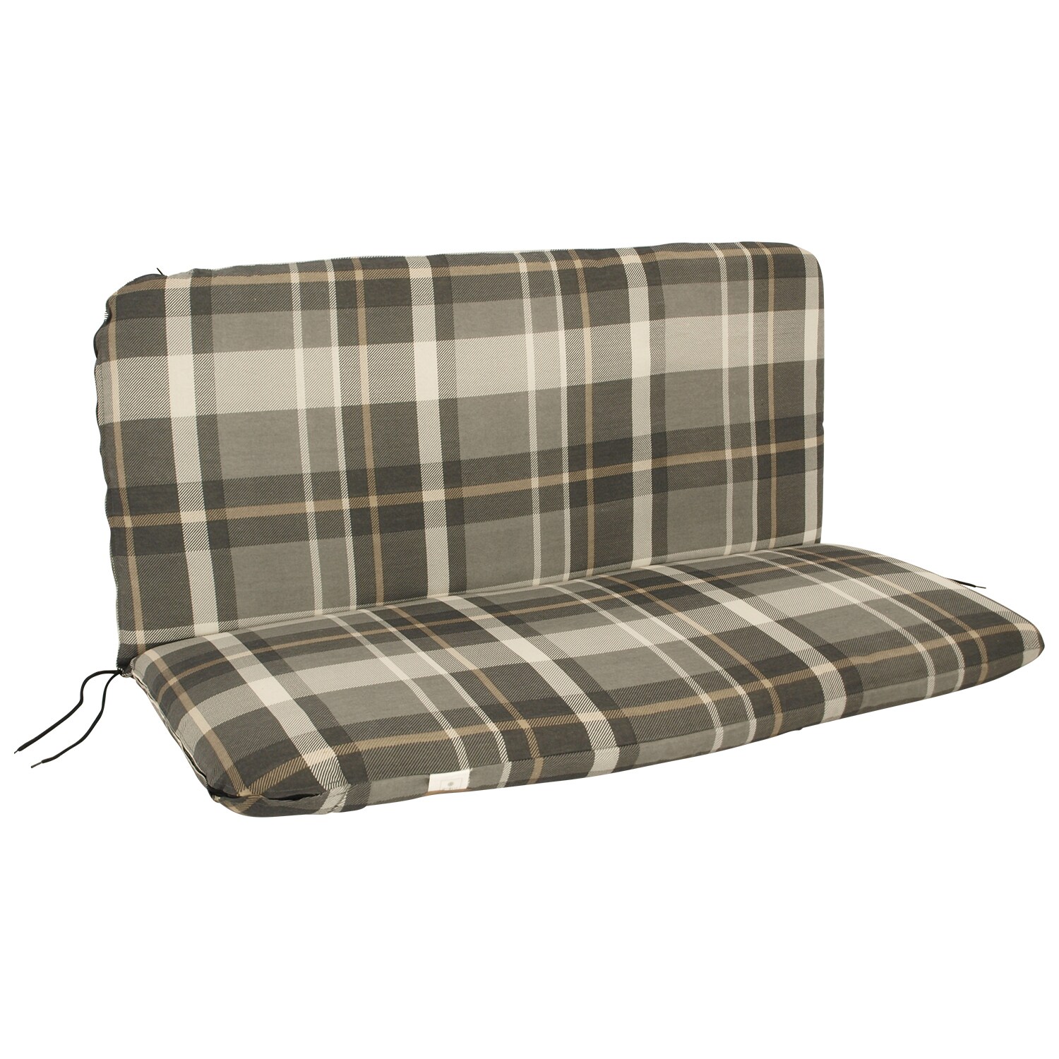 DEGAMO Auflage SEATTLE f&uuml;r Bank 2-sitzer, grau/beige kariert - Bild 1