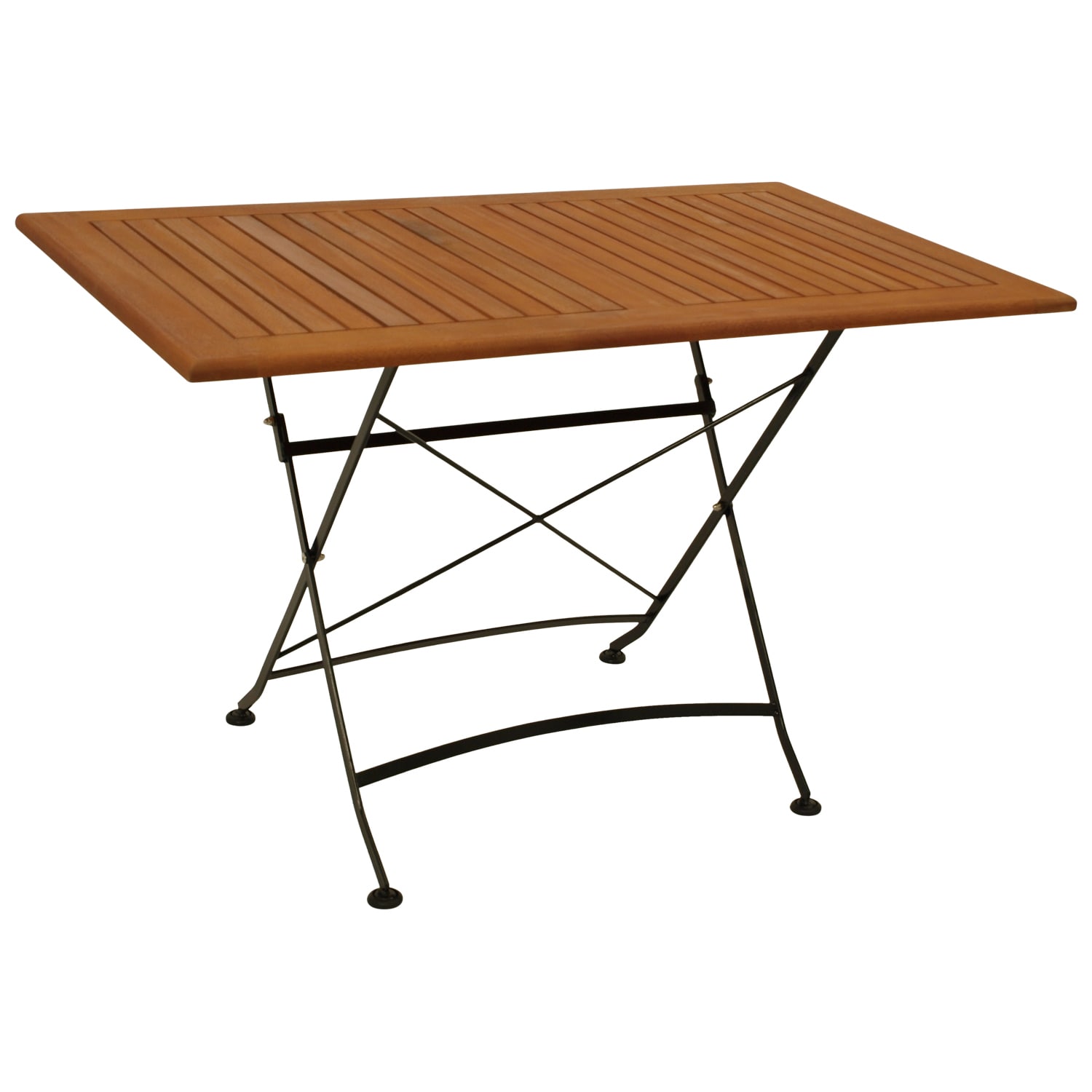 DEGAMO Klapptisch Hofgarten 70x120cm, Flachstahl schwarz + Eukaylptus, FSC&reg;-zertifiziert - Bild 1