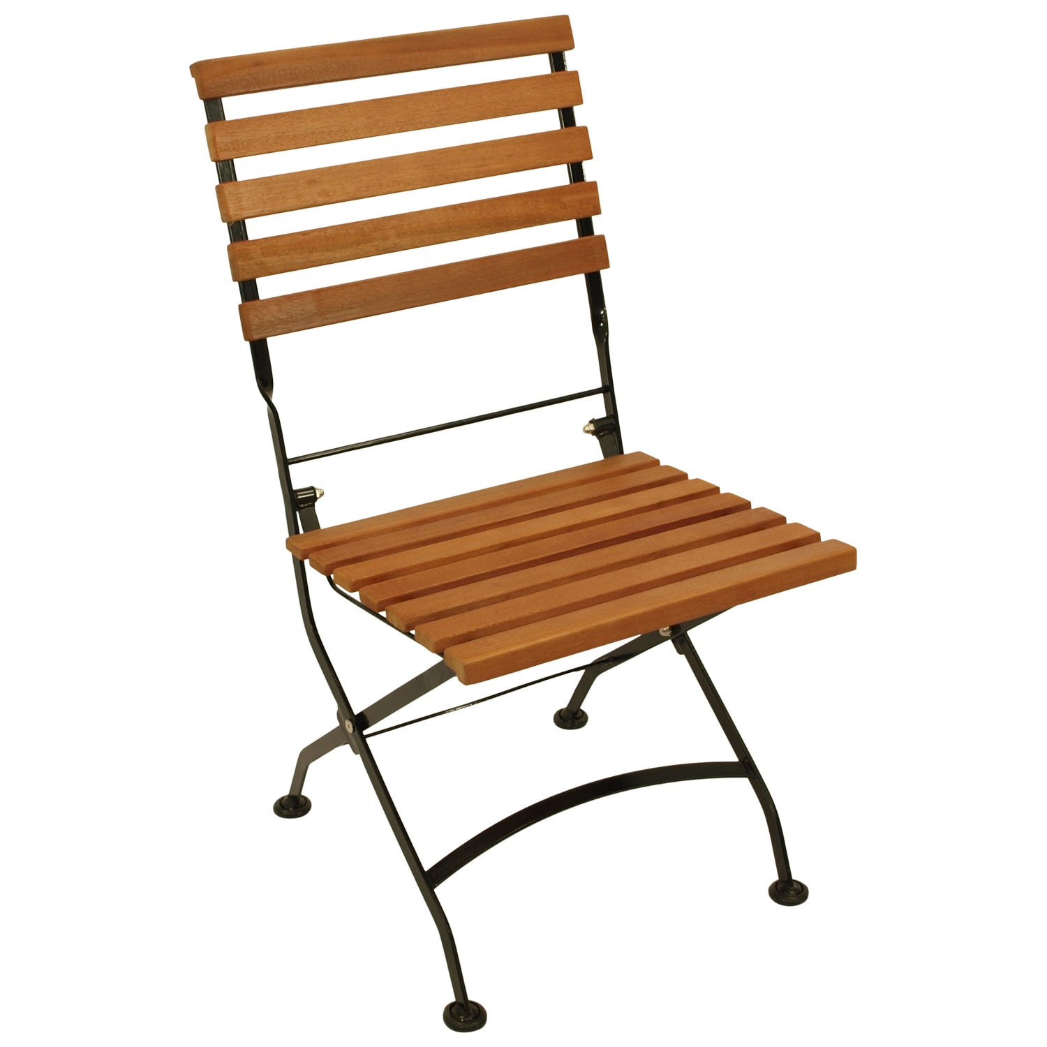 DEGAMO Klappstuhl HOFGARTEN, Flachstahl schwarz + Eukalyptus ge&ouml;lt, 2 St&uuml;ck, FSC&reg;-zertifiziert - Bild 1