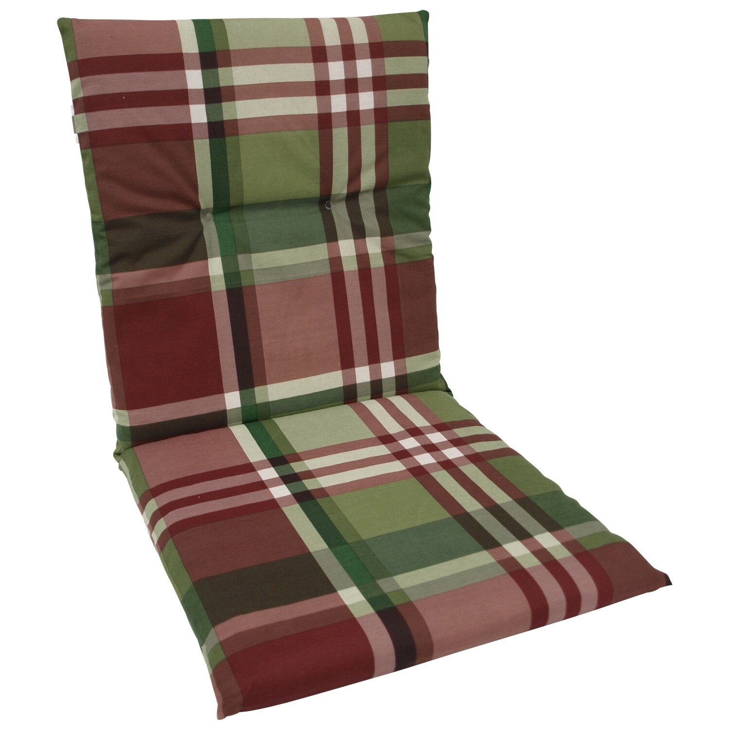 DEGAMO Auflage KONSTANZ f&uuml;r Sessel, rot/gr&uuml;n kariert - Bild 1