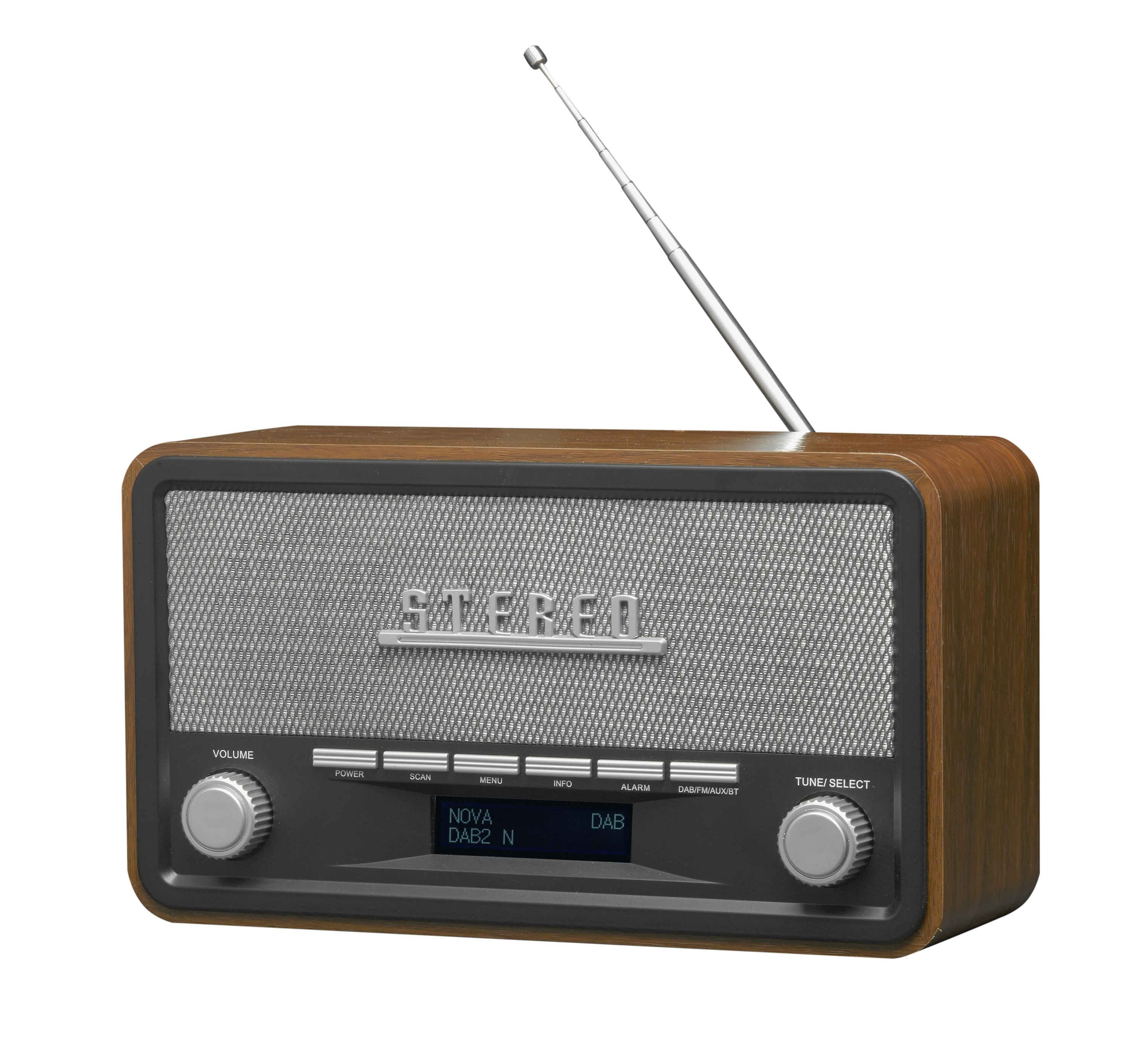 DAB Retro Digitalradio mit Bluetooth, AUX und Weckfuntion - Bild 1