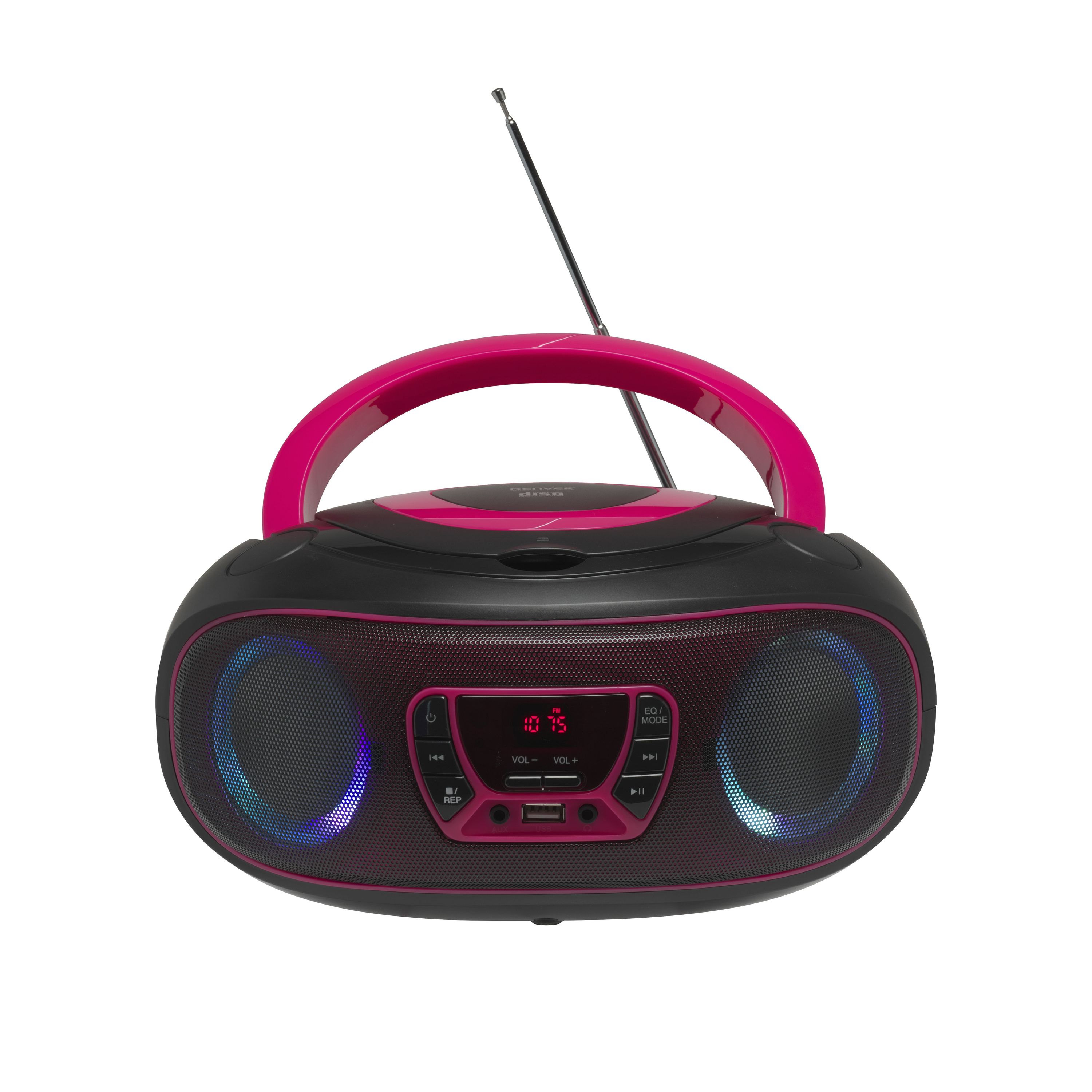 CD-Player mit Discolicht Radio USB Bluetooth MP3 AUX-IN - Bild 1