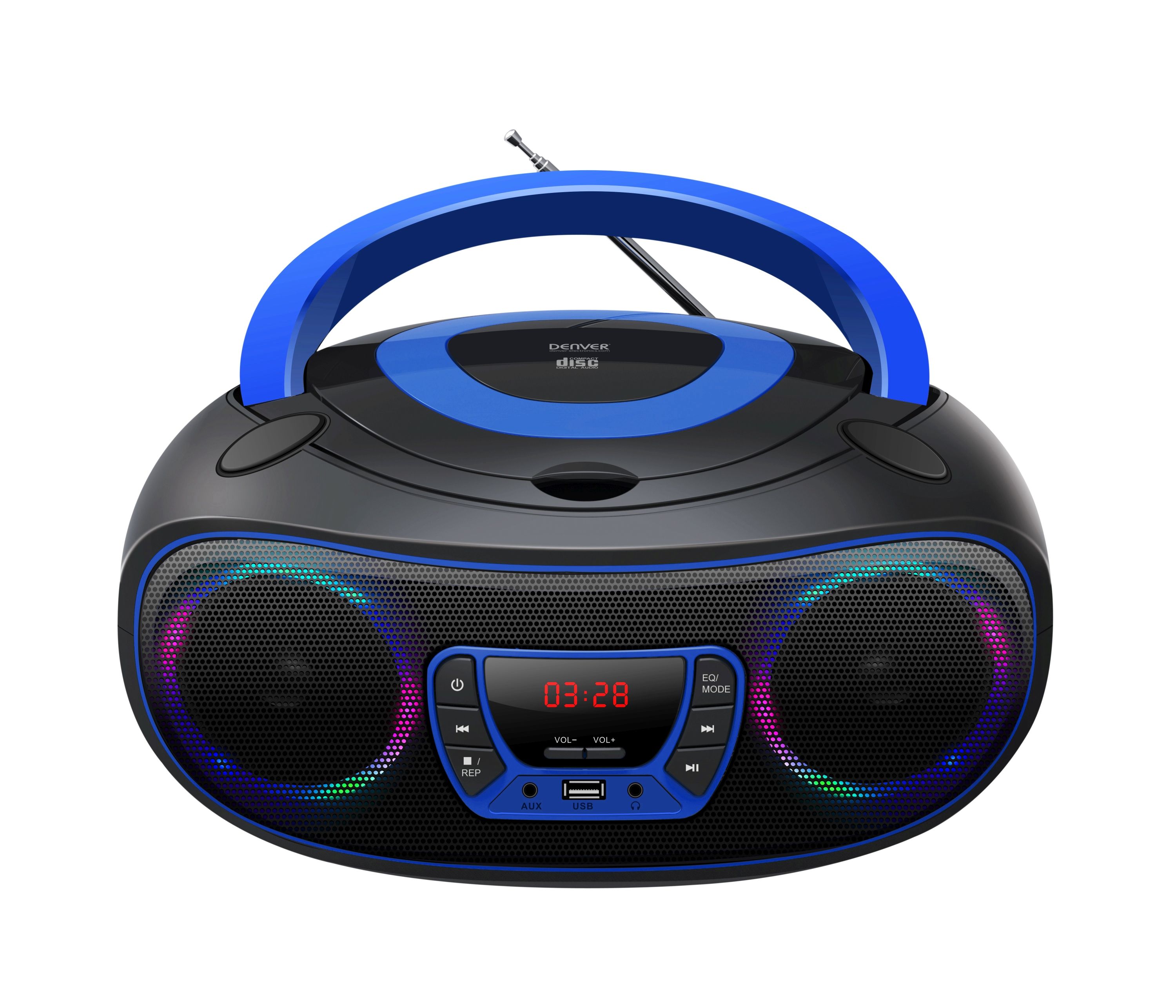 CD-Player mit Discolicht Radio USB Bluetooth MP3 AUX-IN - Bild 1