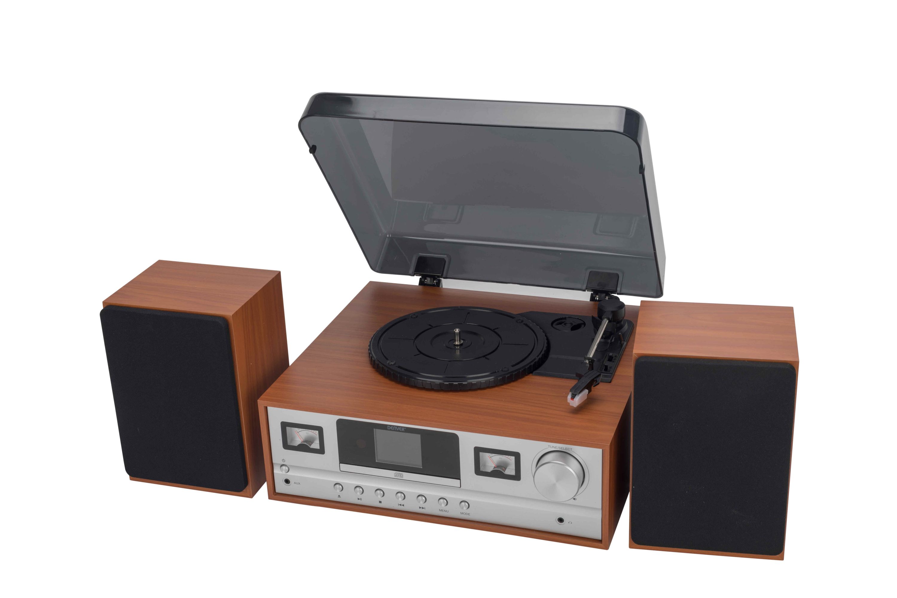 Retro Stereoanlage mit Plattenspieler DAB+ CD AUX Bluetooth - Bild 1