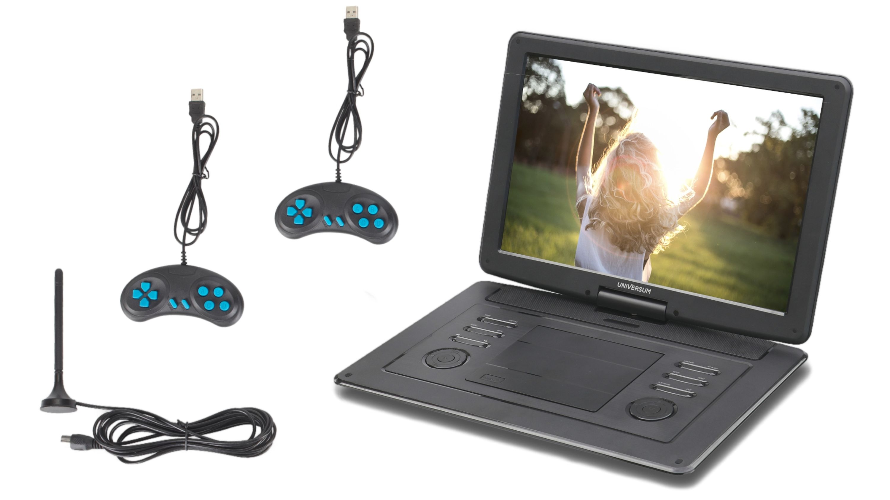 UNIVERSUM DVD 400 - tragbarer 15.6" DVD-Player Auto Kinder  12 Volt Adapter portabel - Bild 1