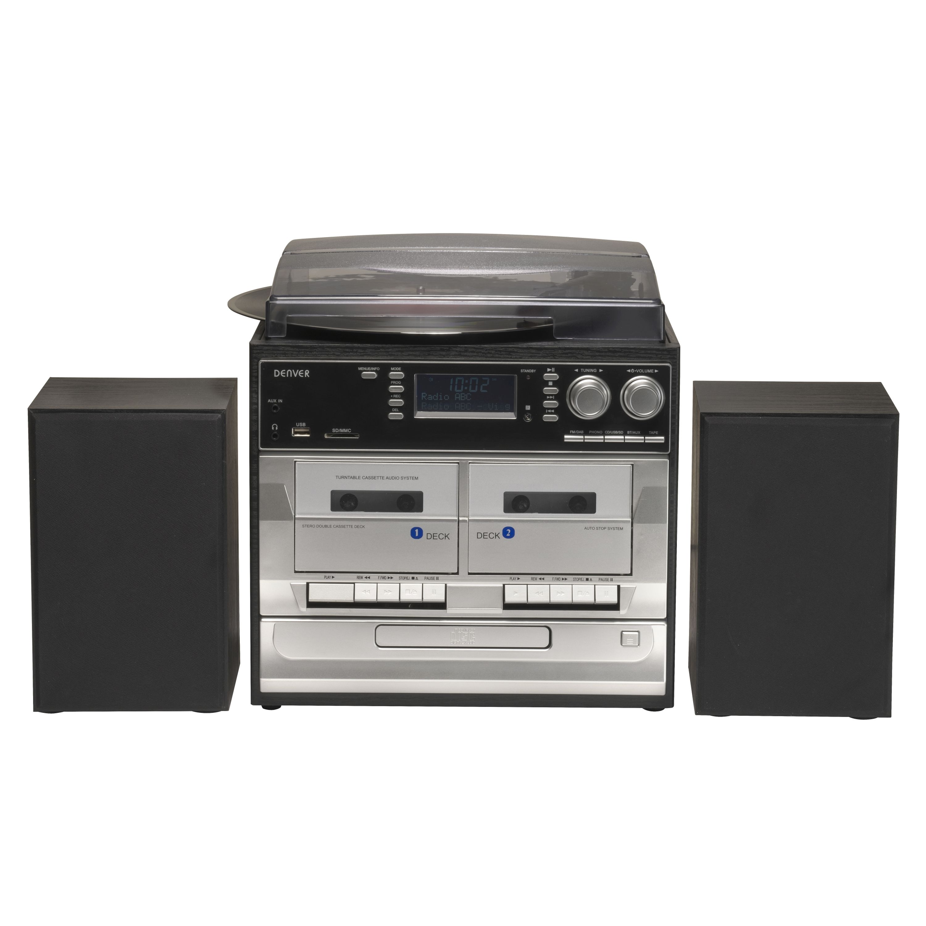 Denver MRD-166 Stereoanlage mit CD, LP, Kassettenspieler, DAB Radio, USB, SD - Bild 1