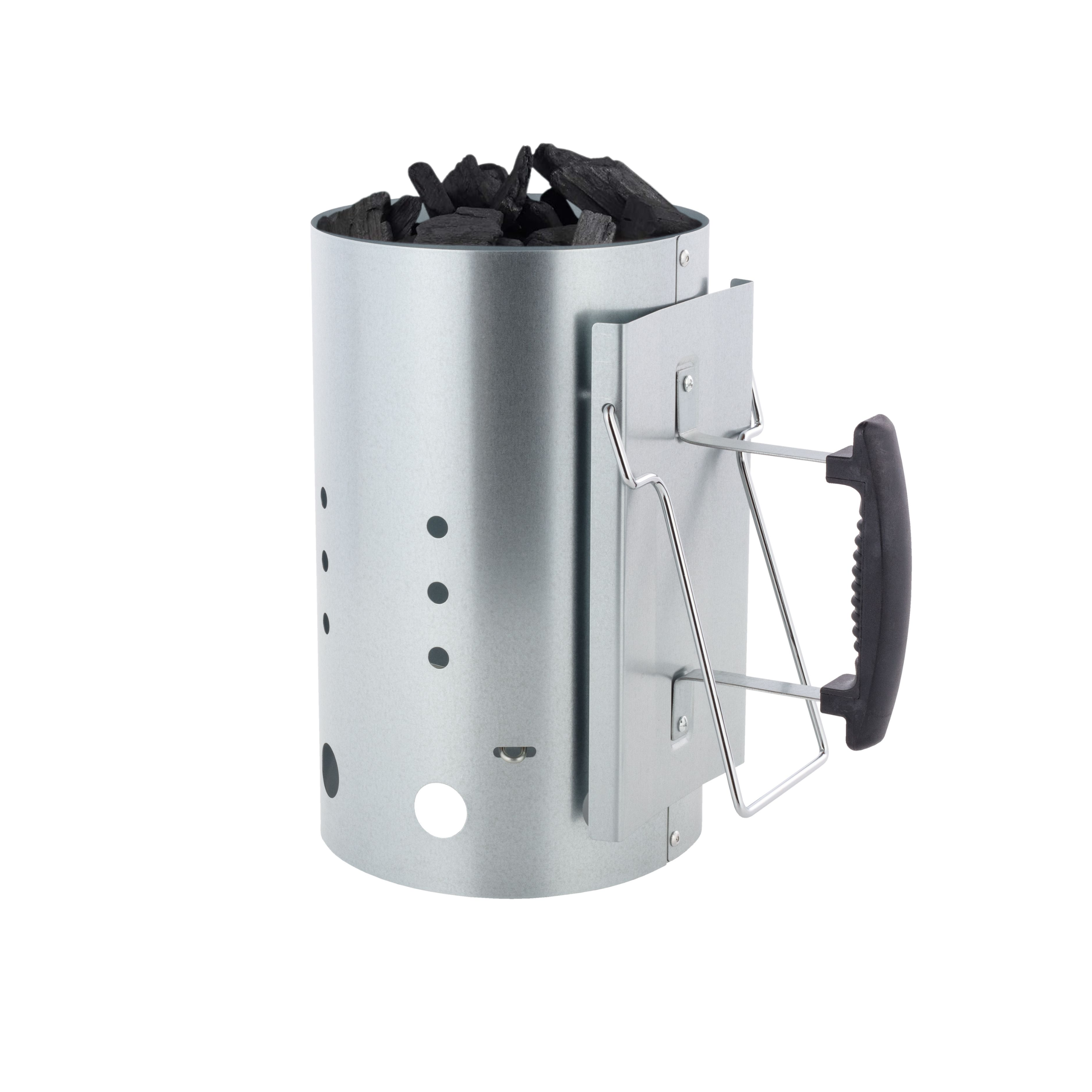 GL&Uuml;HZONE KS 200 - Anz&uuml;ndkamin f&uuml;r Grill - (2,5 kg Fassungsverm&ouml;gen, Stabiler Griff mit Hitzeschild & Kipphilfe) - Bild 1