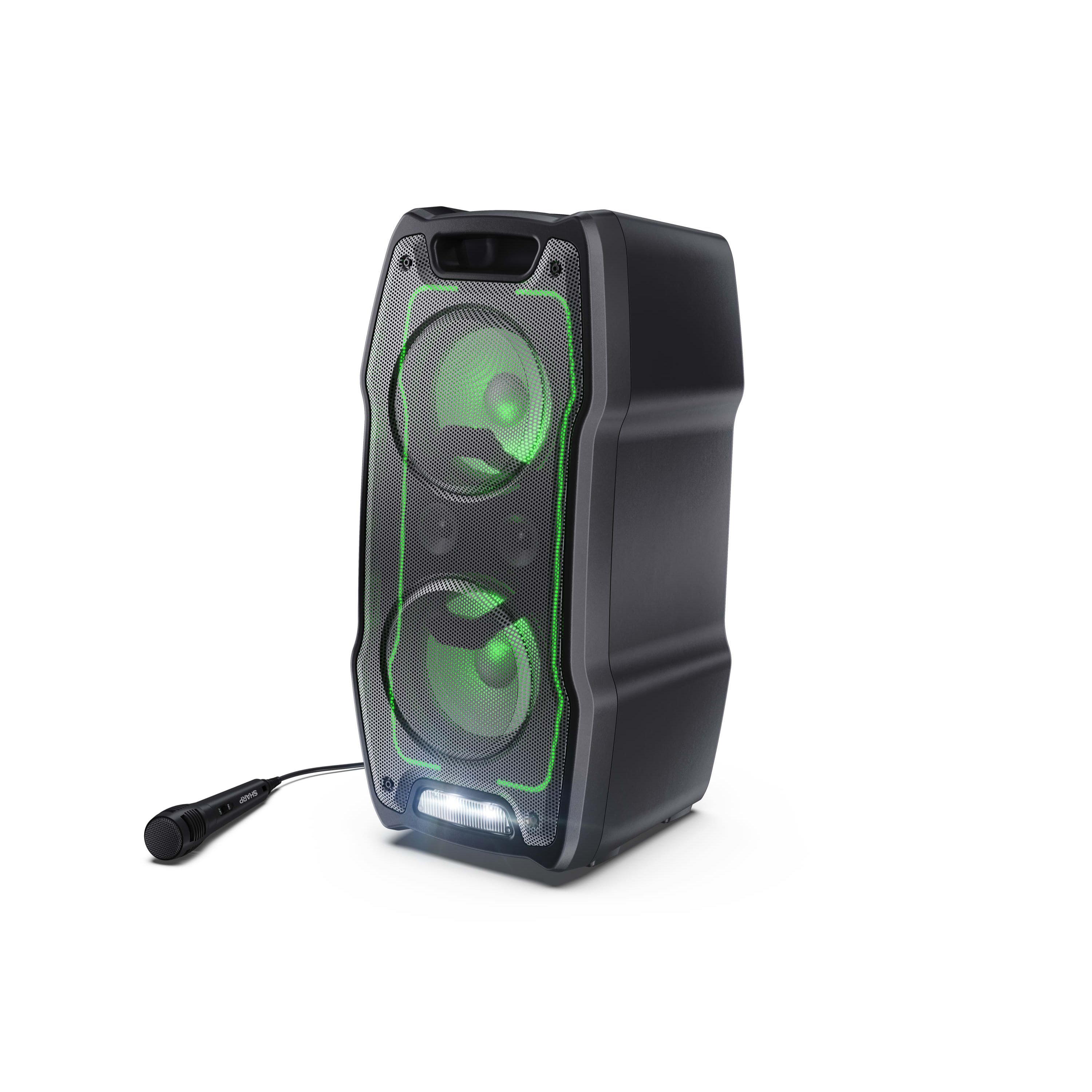 SHARP PS-931 &ndash; Party Lautsprecher 180W mit Bluetooth 5.3, Mikrofon & Disco-Lichtern &ndash; Karaoke-Funktion, Super Bass - Bild 1
