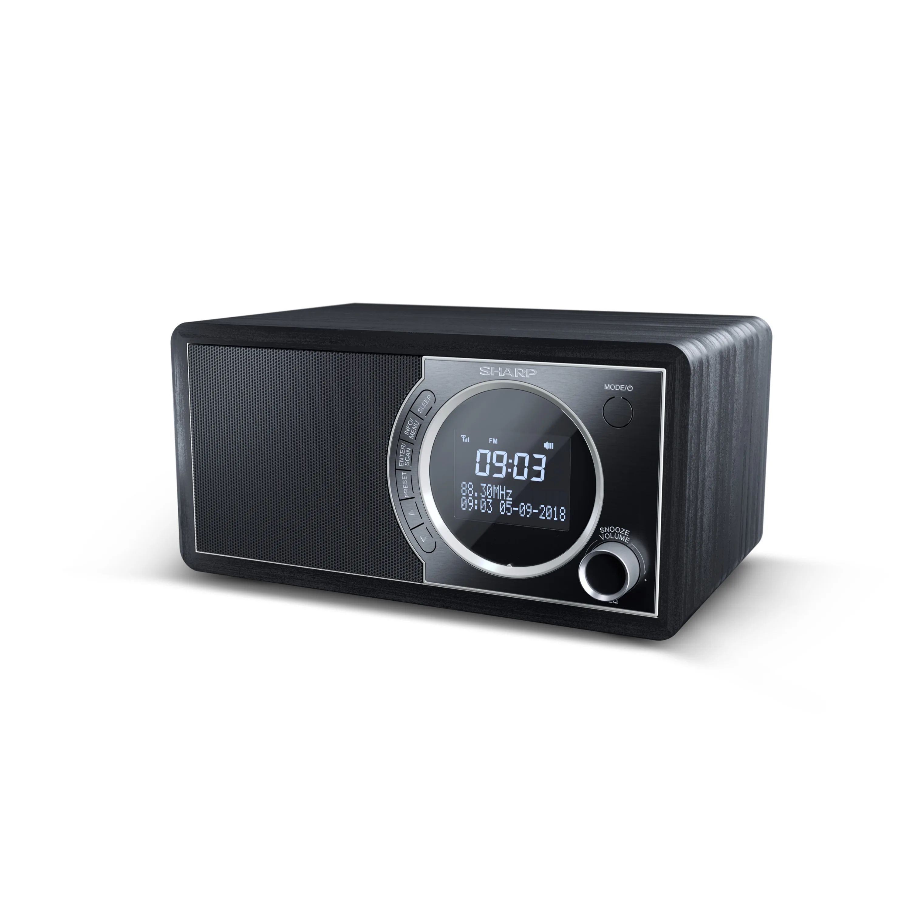 SHARP DR-450BK &ndash; Digitalradio mit DAB+/FM & Bluetooth &ndash; 20 Senderspeicher, LCD-Display mit Dimmer, Weckerfunktion - Bild 1