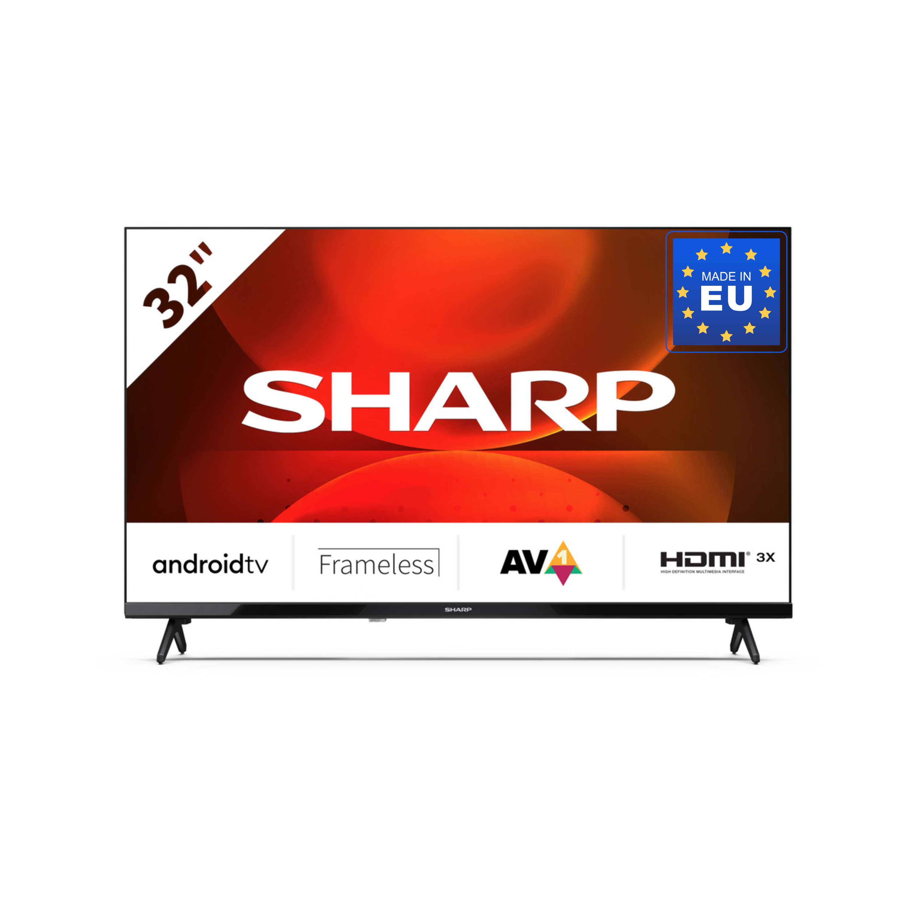 SHARP 32FH2EA - 32 Zoll Fernseher (80 cm) HD Ready Android TV - LED Smart TV (HDMI, Receiver, Chromecast, Bluetooth) - Bild 1