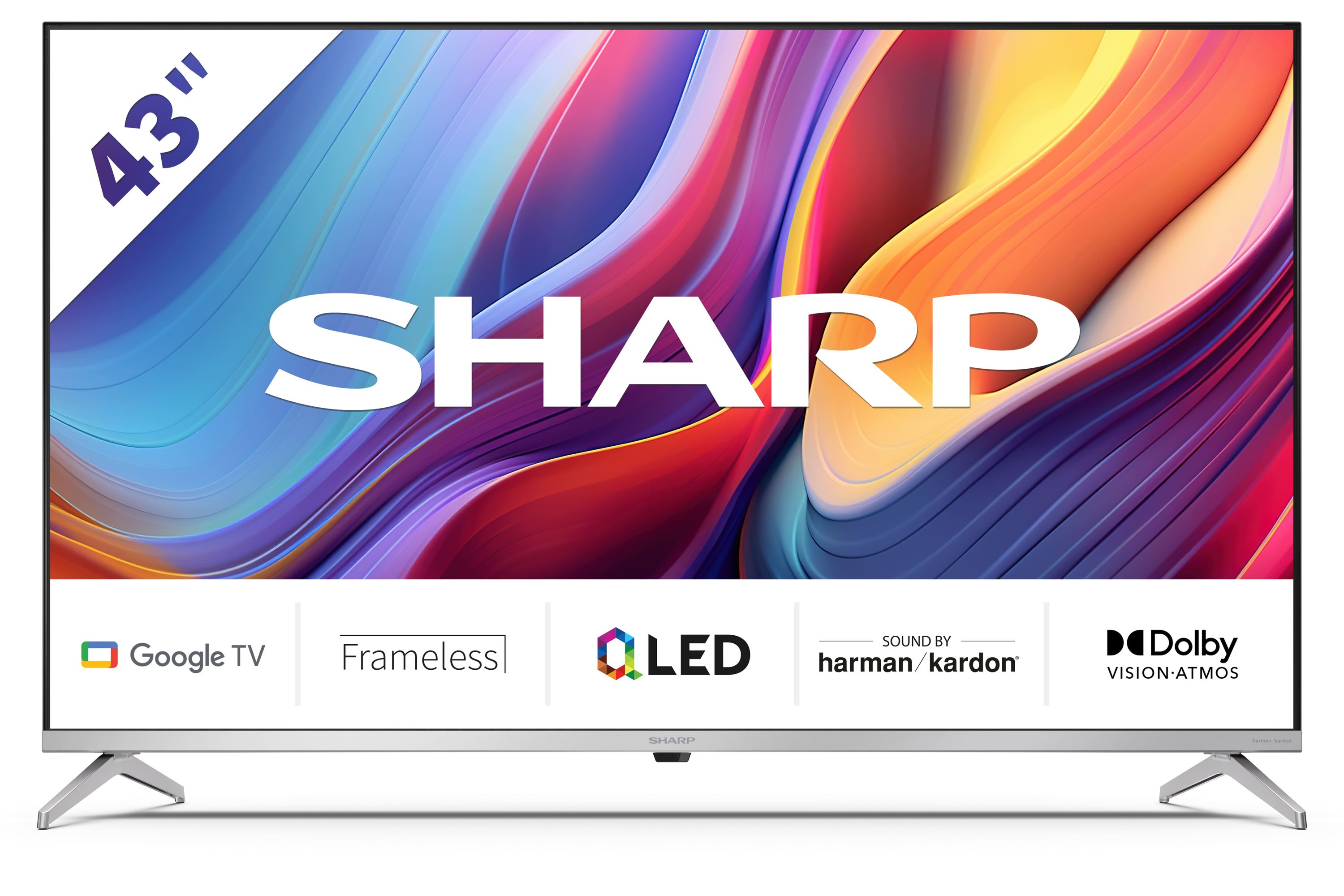 SHARP 43GP6265E - 43 Zoll Fernseher (108 cm) 4K Ultra HD Google QLED TV ( Dolby Vision, HDMI 2.1 mit eARC, Chromecast) - Bild 1
