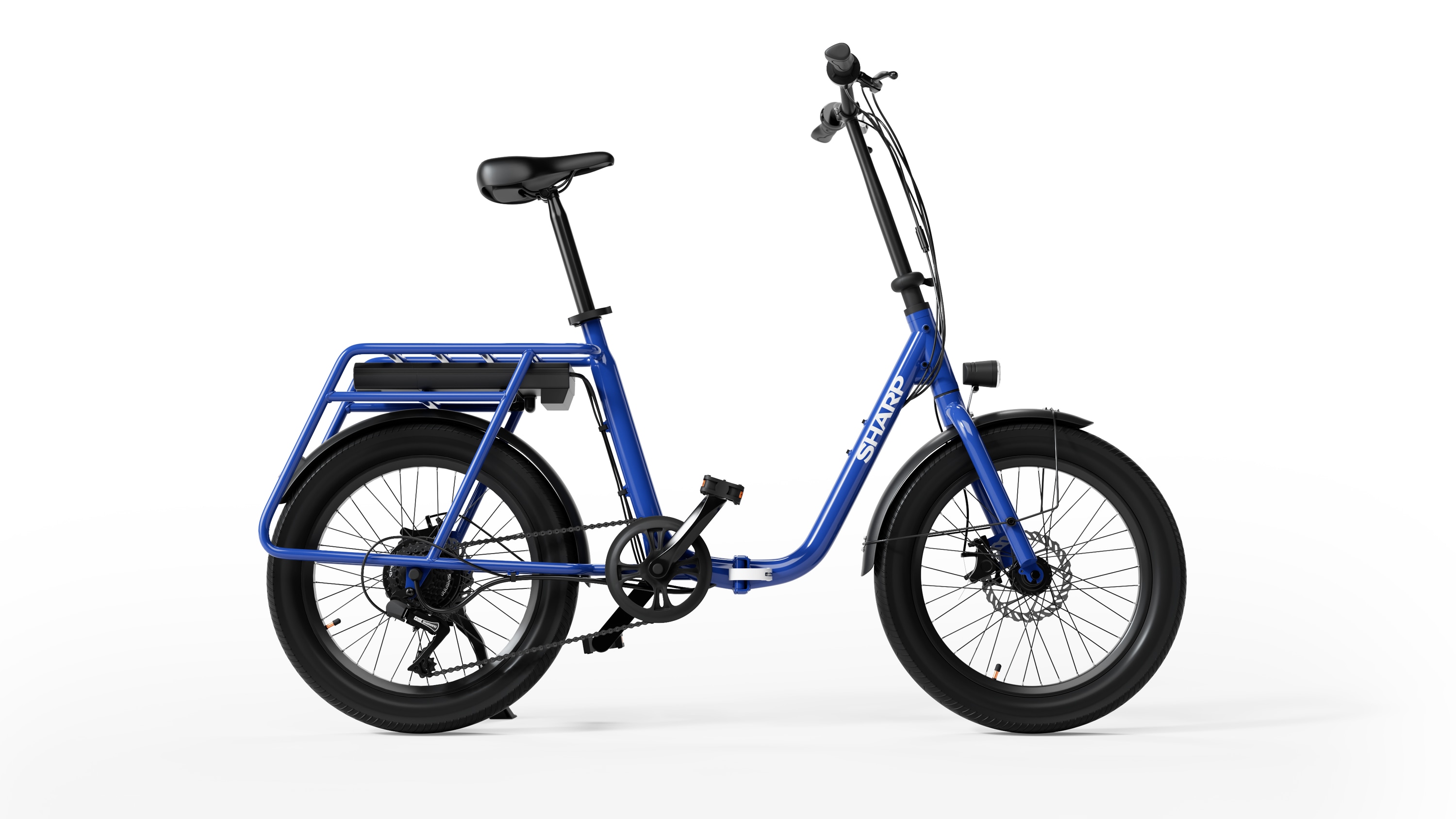 SHARP BD03EBL - faltbares e-Bike - 20 Zoll Klapprad (250W, 10,4 Ah Batterie, 7-Gang, 25km/h, bis zu 40km) - blau - Bild 1