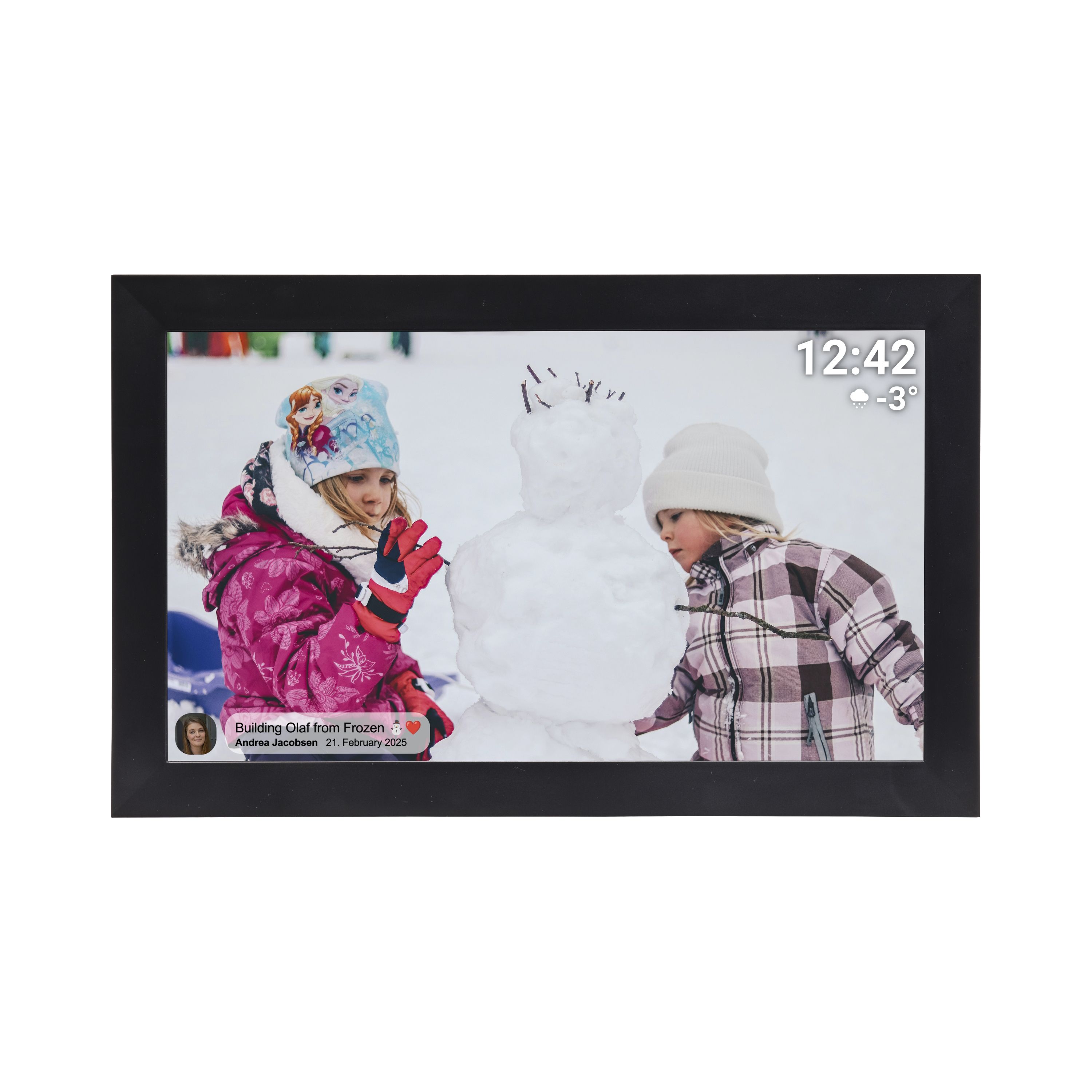 Denver PFF-1504B Digitaler 15,4" WLAN Bilderrahmen mit Full HD Touchscreen und App Steuerung - Bild 1