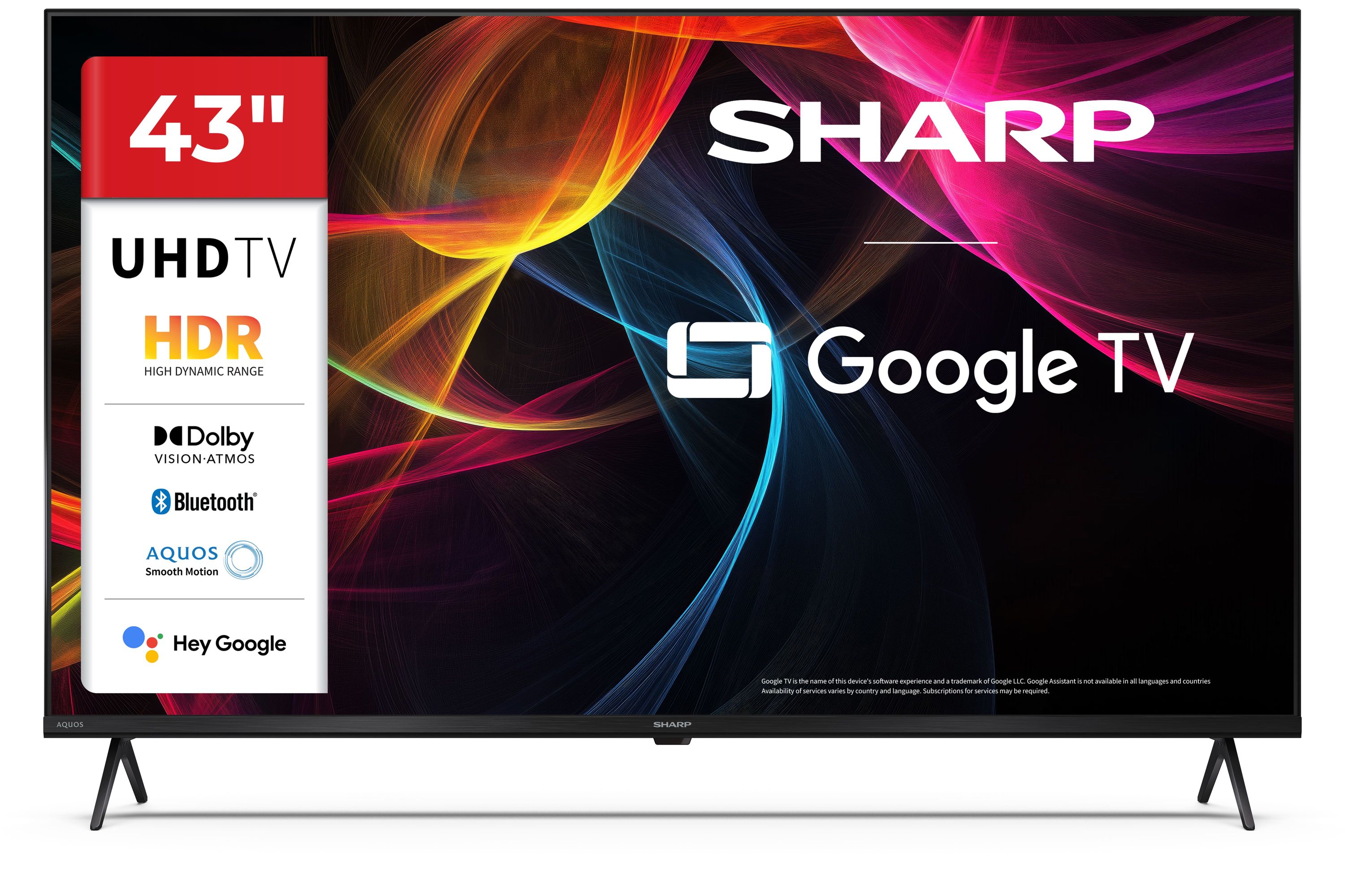 Sharp 43HL4265E 43 Zoll 4K Ultra HD LED Fernseher Google TV Dolby Vision Atmos HDMI 2.1 Triple Tuner - Bild 1