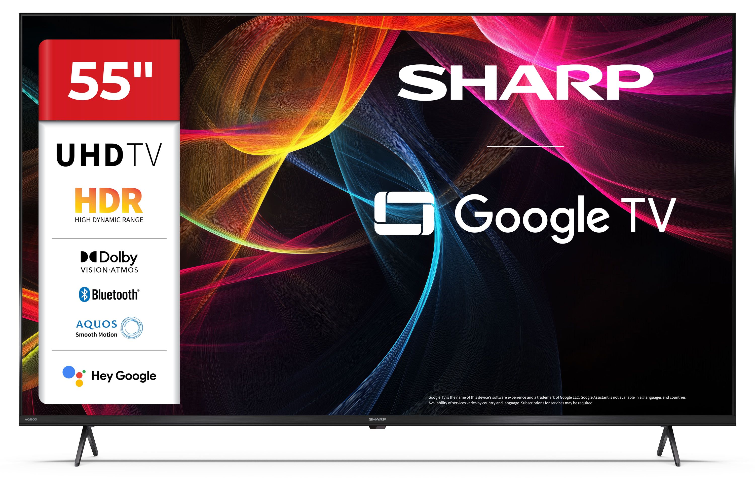 Sharp 55 Zoll LED Fernseher 4K Ultra HD Google TV Dolby Vision Atmos Frameless Design - Bild 1