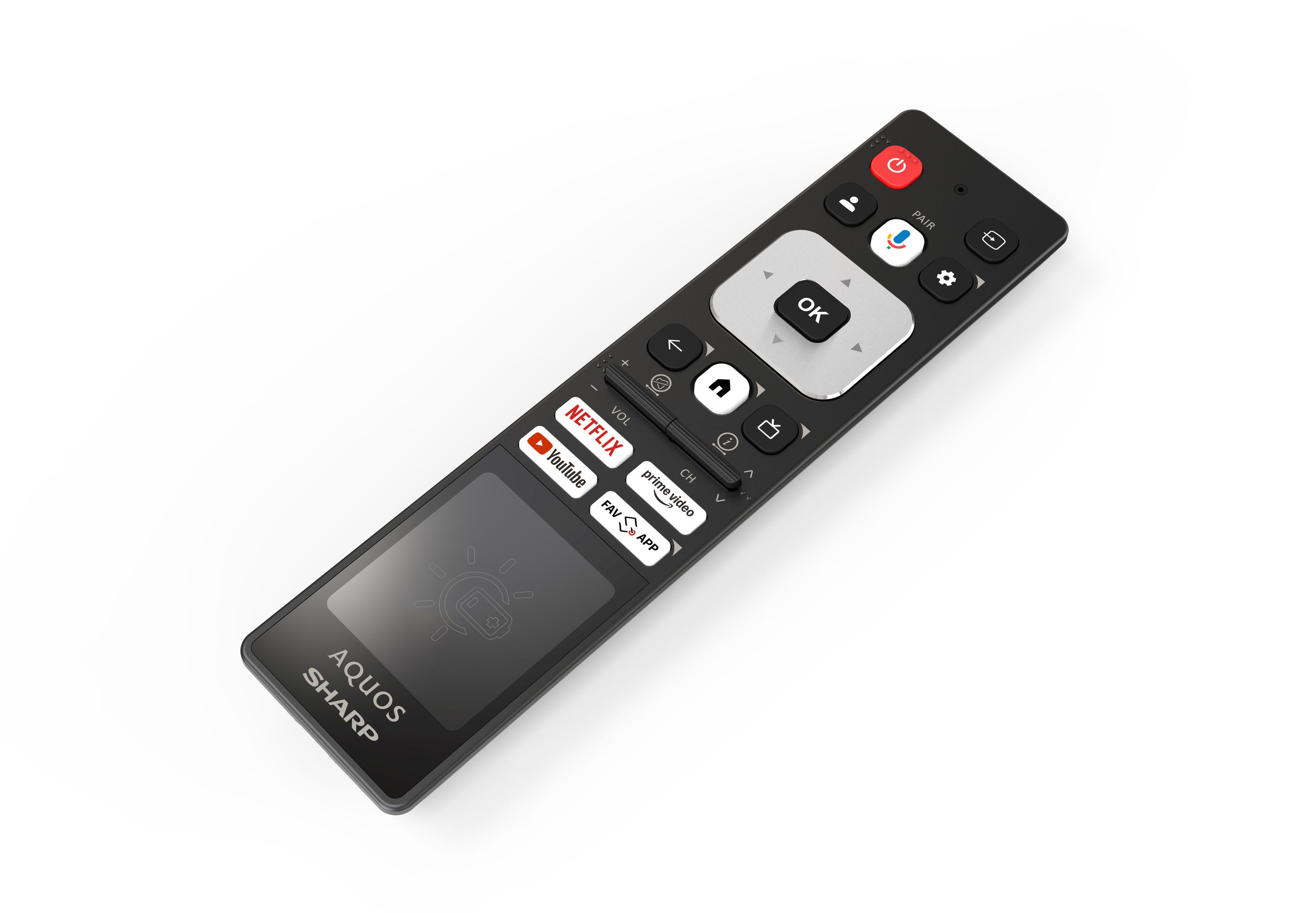 Solarfernbedienung Google TV Sprachsteuerung Batteriefrei - Sharp AN23032024GTVS - Bild 1