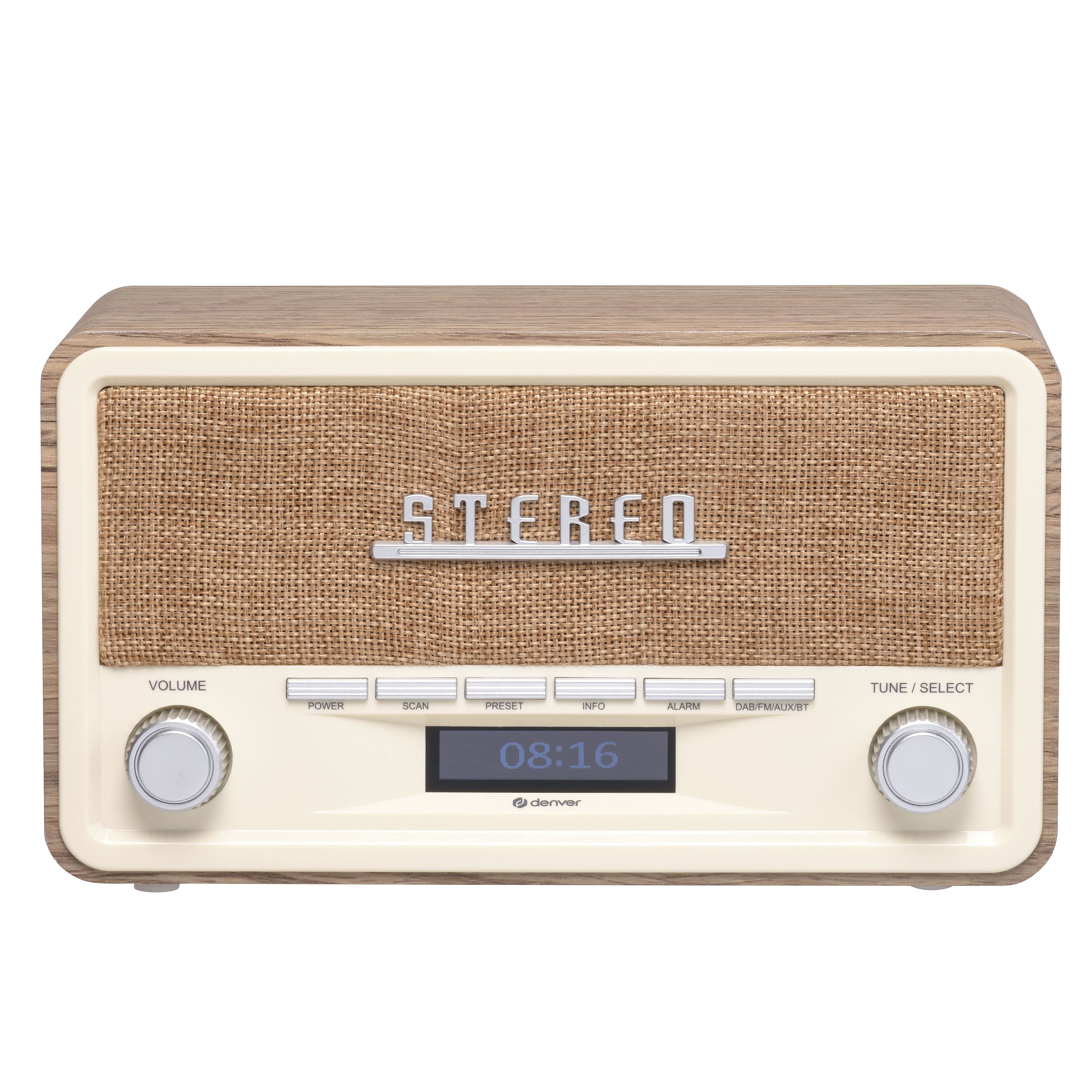Denver DAB-18LW - DAB+ Retro Radio mit Bluetooth Digitalradio FM/RDS Radiowecker Echtholzgeh&auml;use Stereo - Bild 1