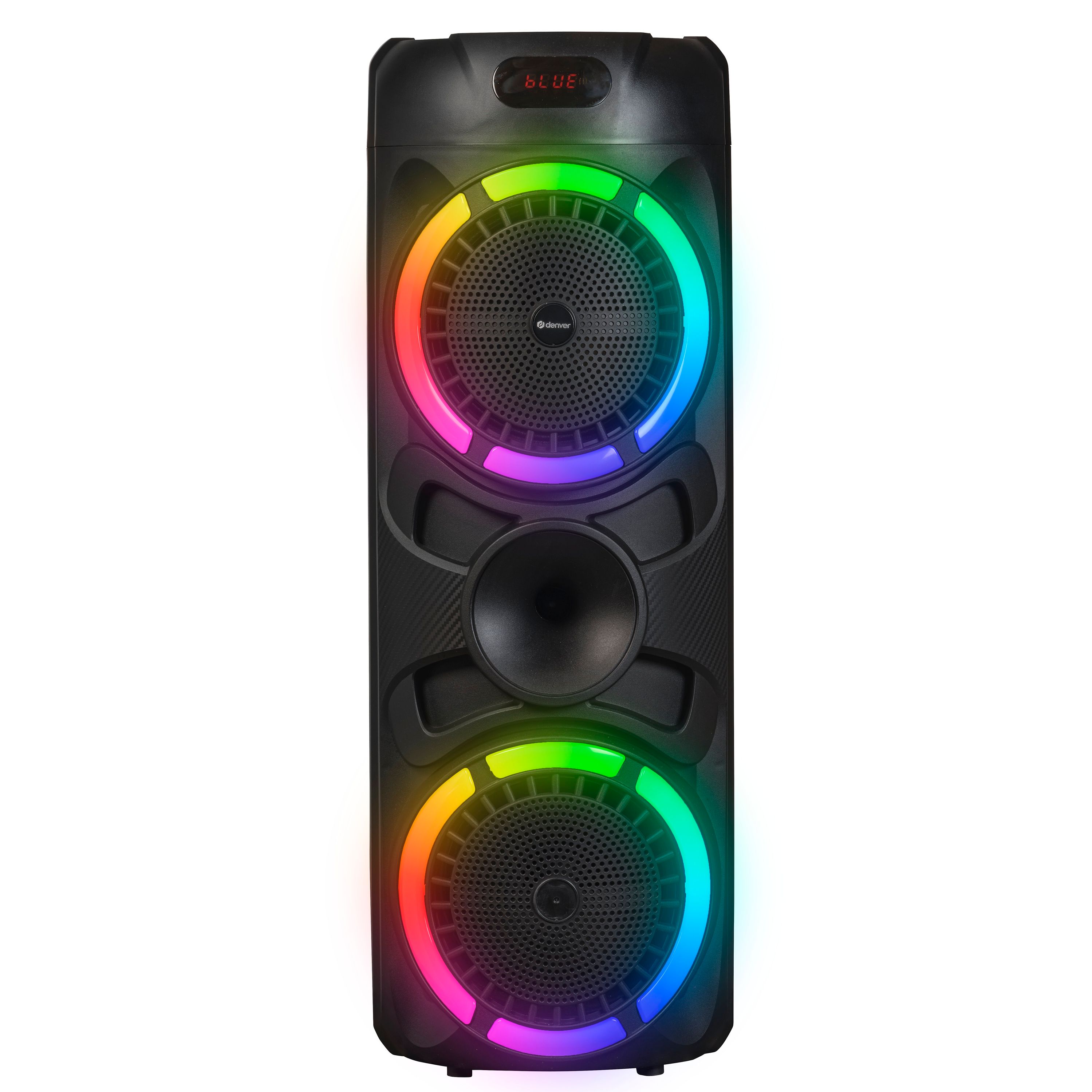 Denver BPS-459 - Bluetooth Party Lautsprecher 2x200W mit LED Lichteffekte Kabelloses Mikrofon TWS 3600mAh Akku - Bild 1