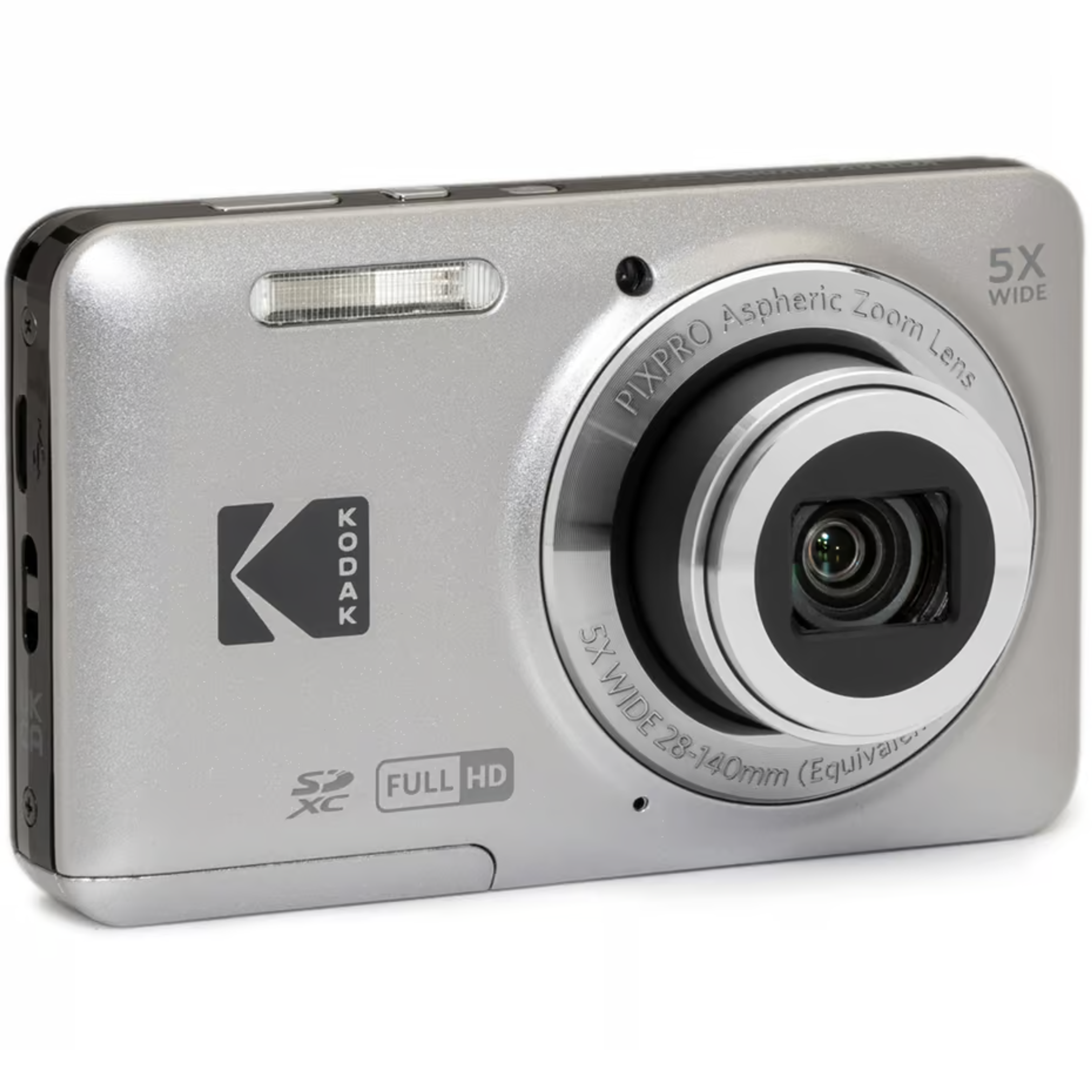 Kodak PIXPRO FZ55 silber - Digitalkamera 16 MP mit 5x optischem Zoom - 27mm Weitwinkelobjektiv, 1080p Full HD-Video - Bild 1
