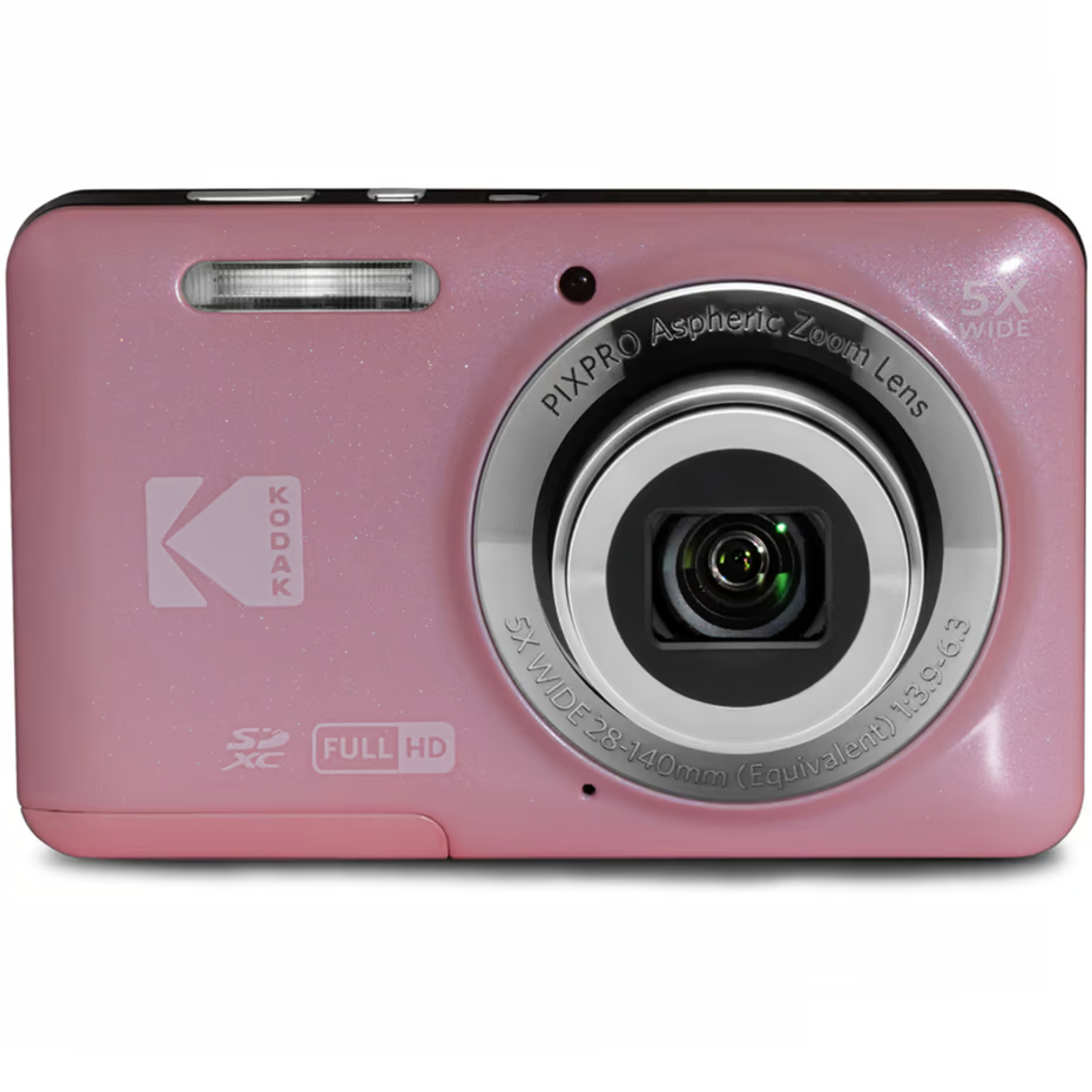 Kodak PIXPRO FZ55 pink - Digitalkamera 16 MP mit 5x optischem Zoom - 27mm Weitwinkelobjektiv, 1080p Full HD-Video - Bild 1