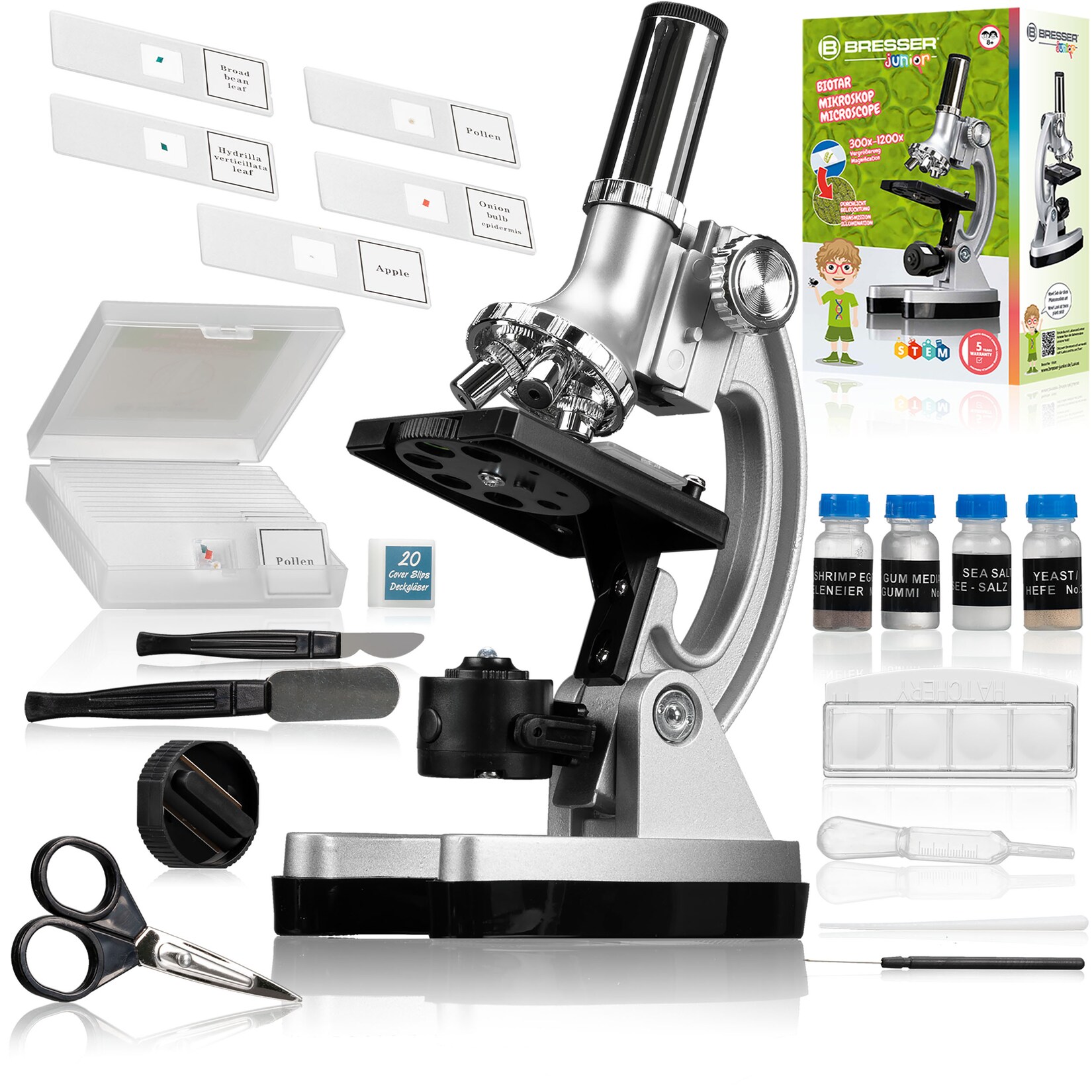 BRESSER JUNIOR Biotar 300x-1200x Set Mikroskop (ohne Koffer) | 04007922194431