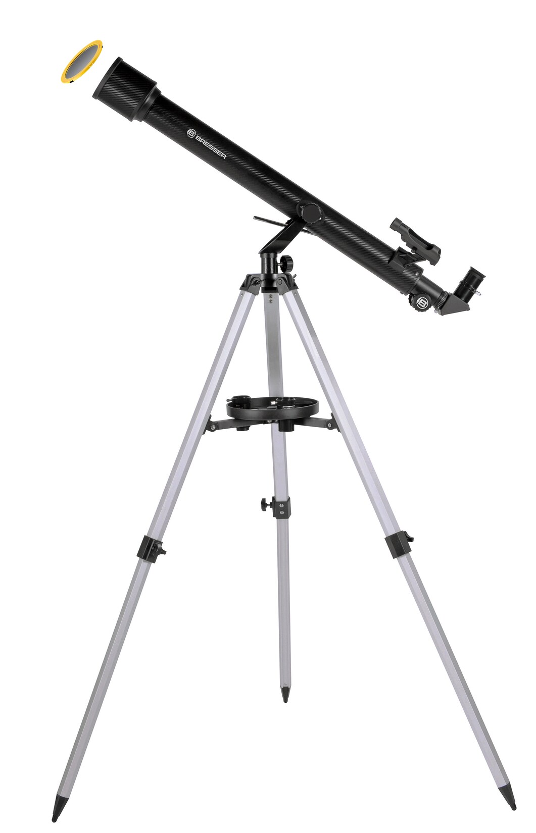 BRESSER Stellar 60/800 AZ – Linsenteleskop mit Smartphone-Kamera-Adapter & Sonnenfilter | 04007922010304
