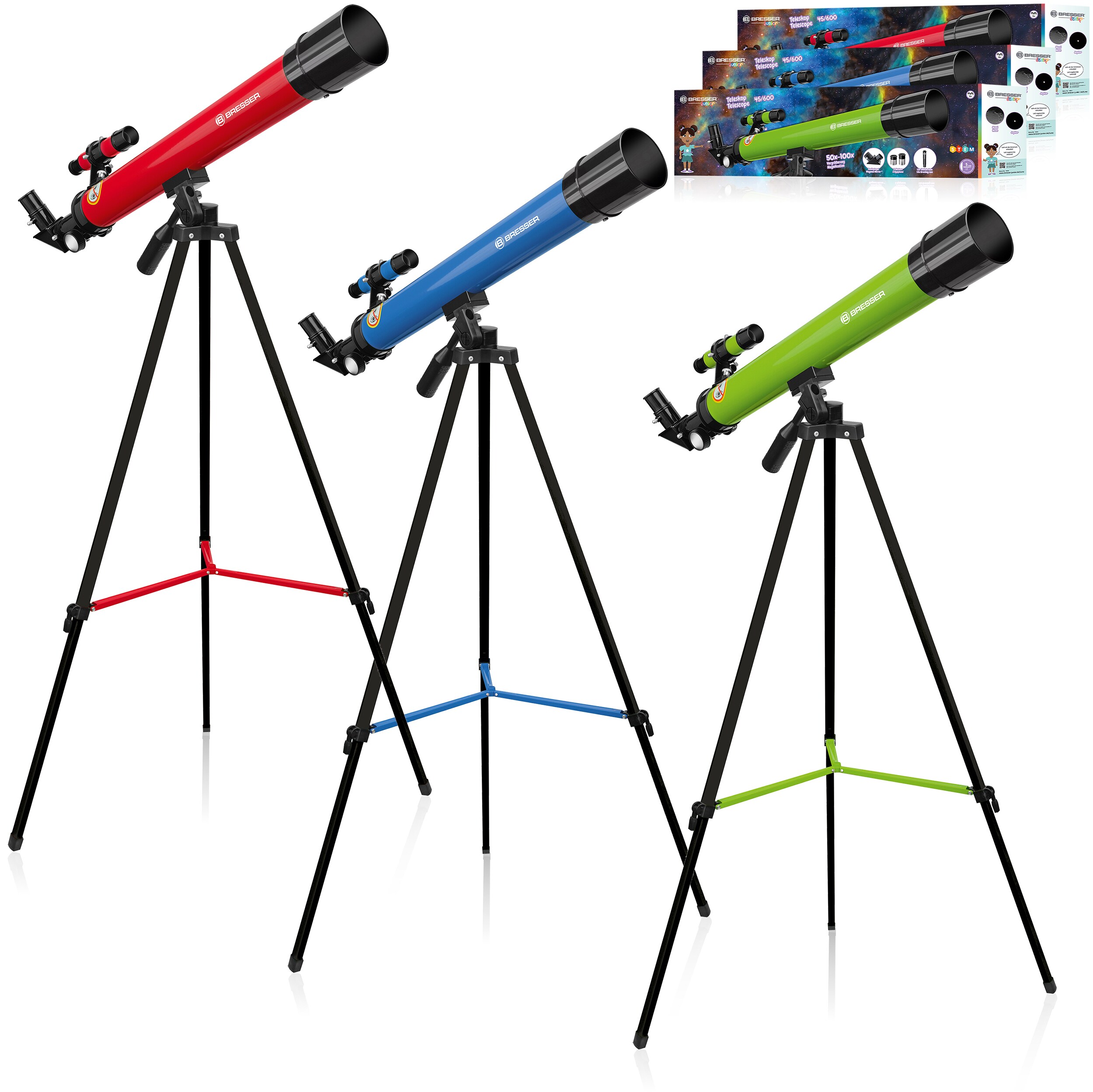 BRESSER JUNIOR Linsenteleskop 45/600 AZ Farbe: rot - Bild 1