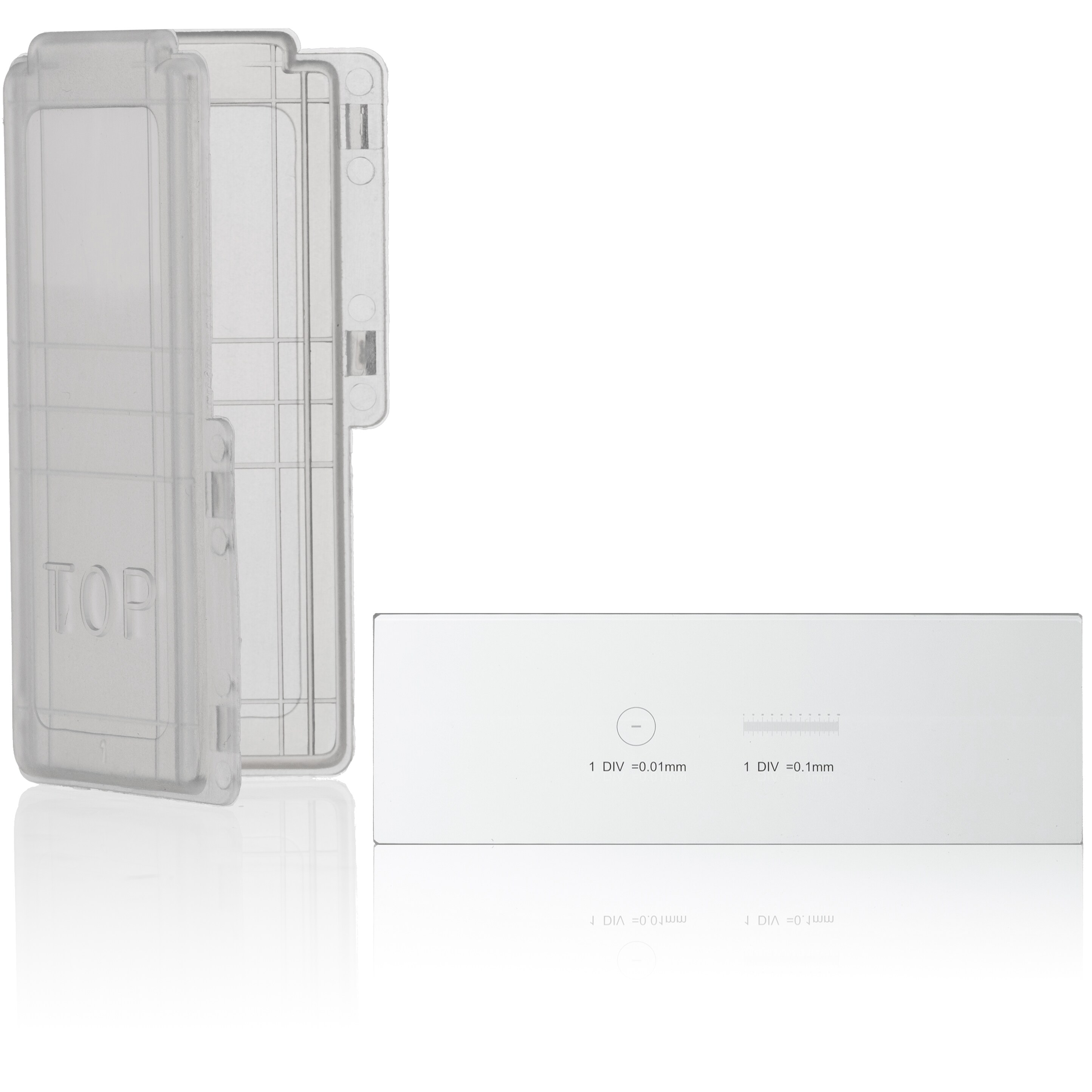 BRESSER Objekttr&auml;ger Mikrometerskala 1/10 & 1/100 mm - Bild 1