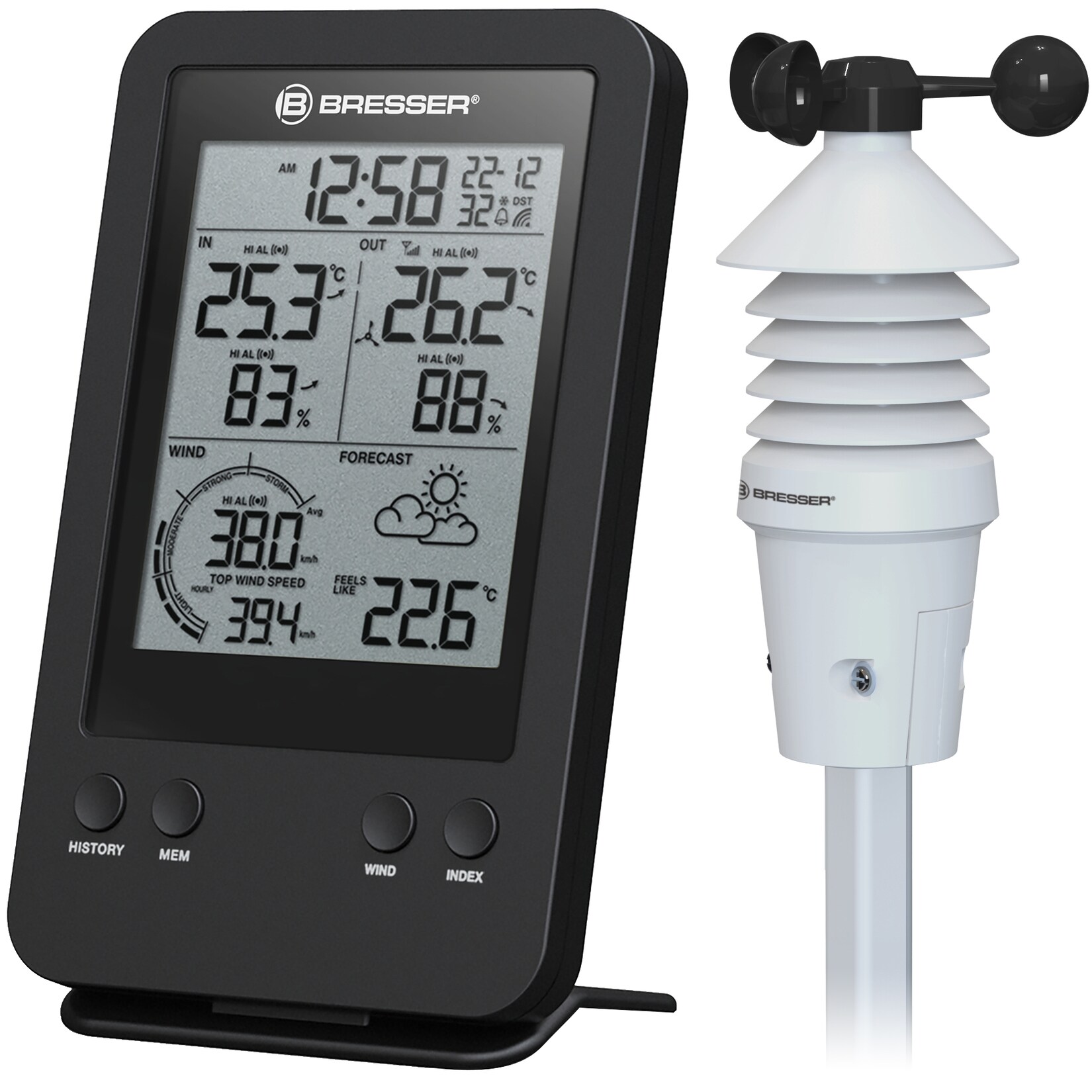 BRESSER 3-in-1-Profi-Windmesser | 04007922051369