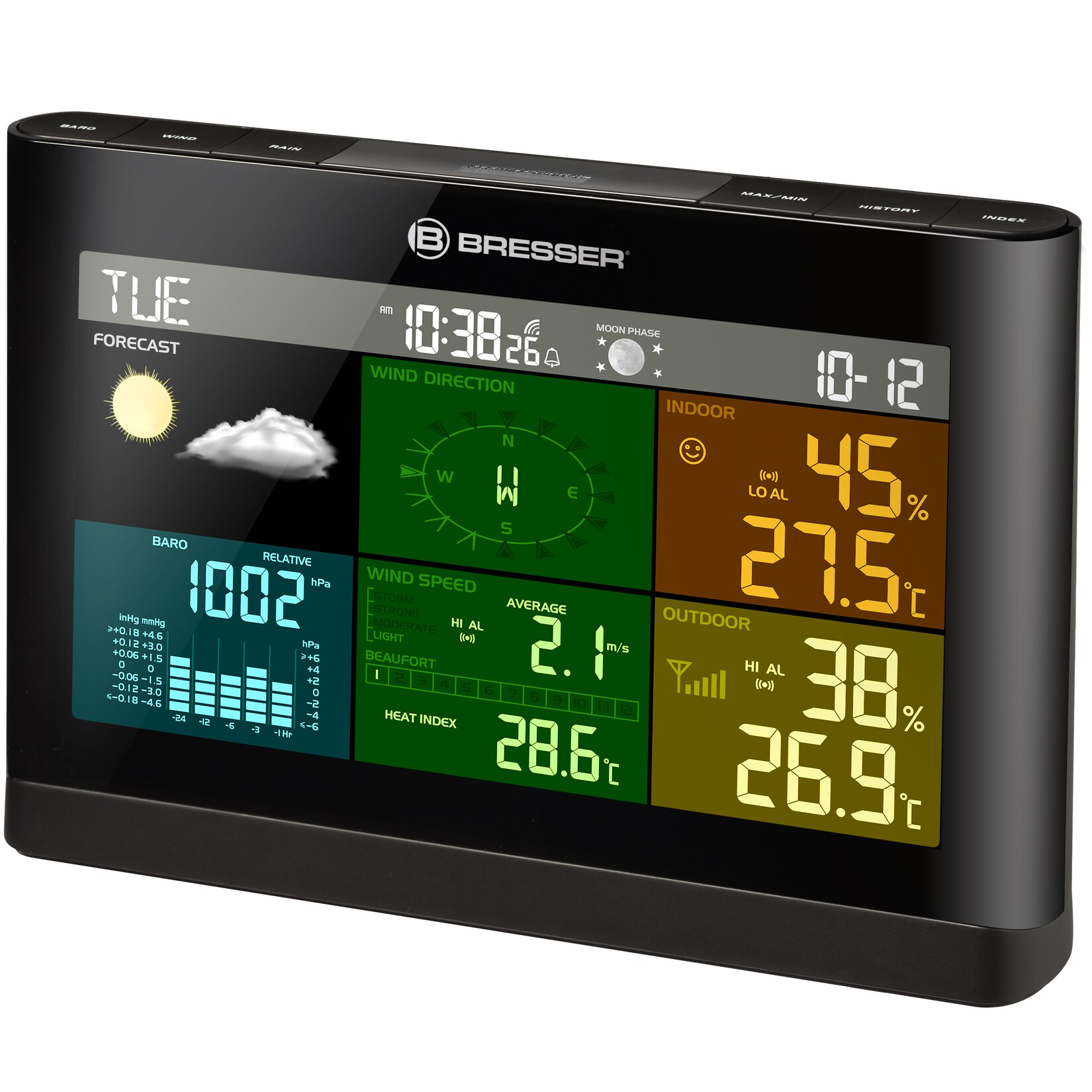 BRESSER zusätzliche / Ersatz-Basisstation für 7002550CM3000 Comfort Wetterstation | 04007922064635