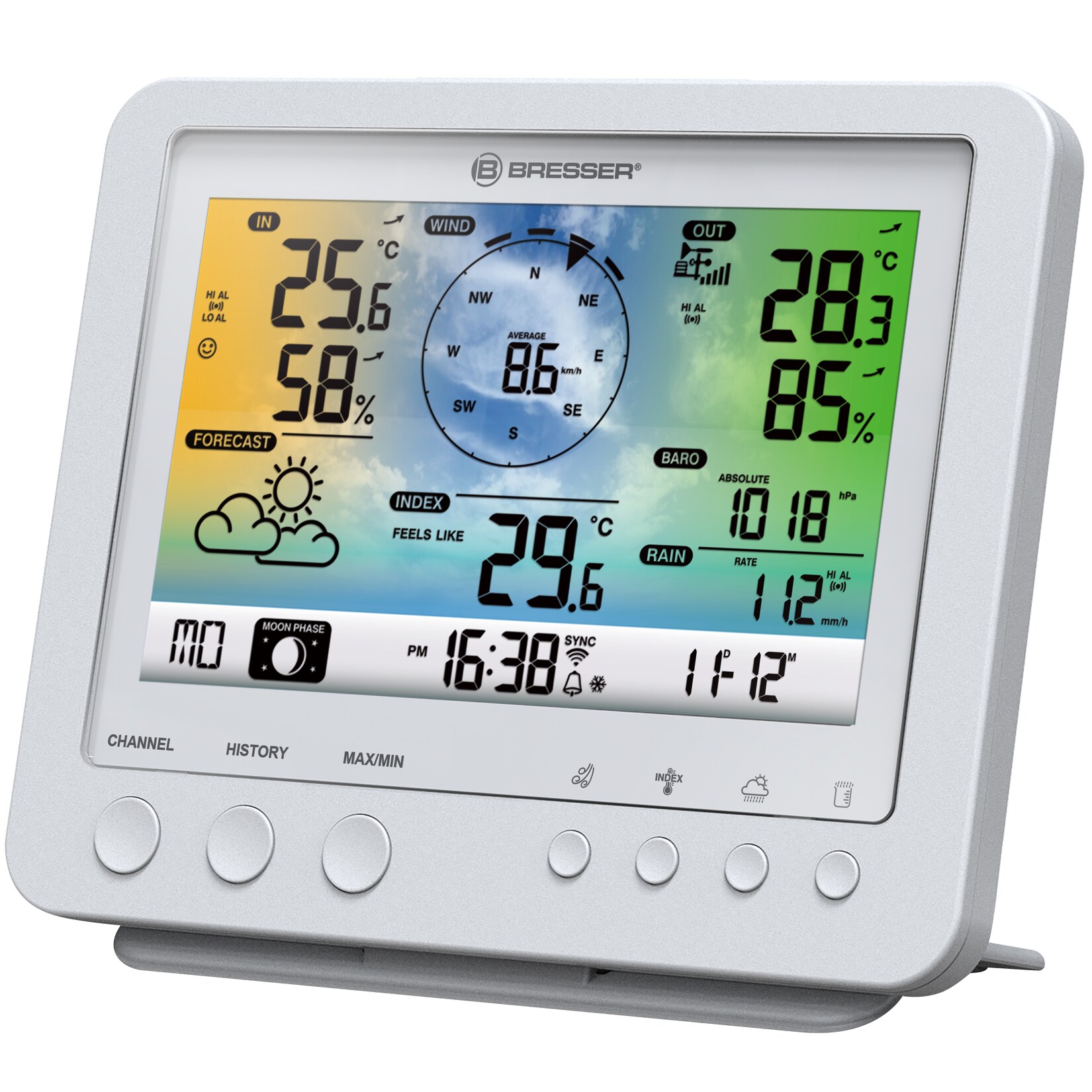 BRESSER zusätzliche / Ersatz-Basisstation für 7002581 Wetterstation, weiß | 04007922069043