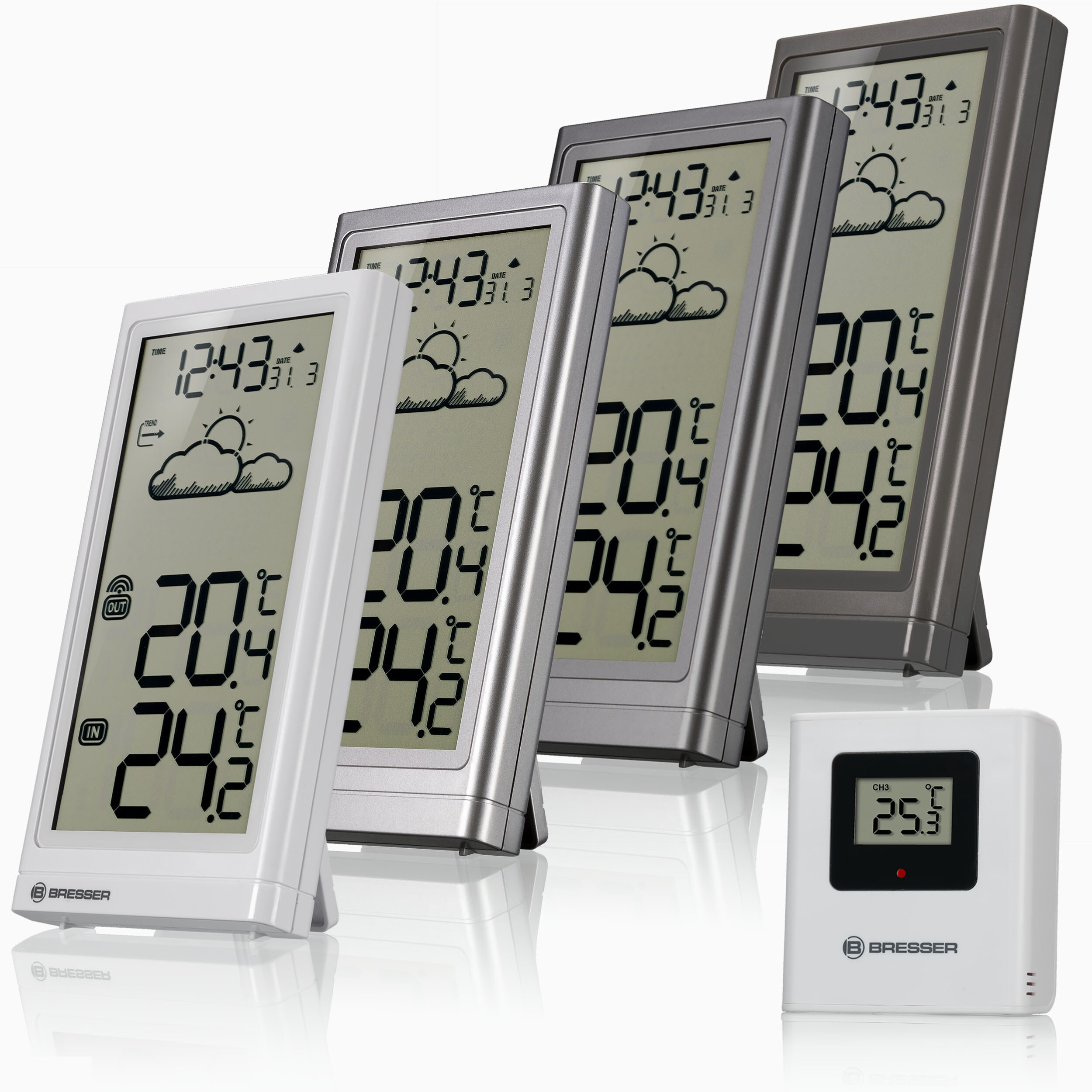 BRESSER Meteo Temp Wetterstation Farbe: grau - Bild 1